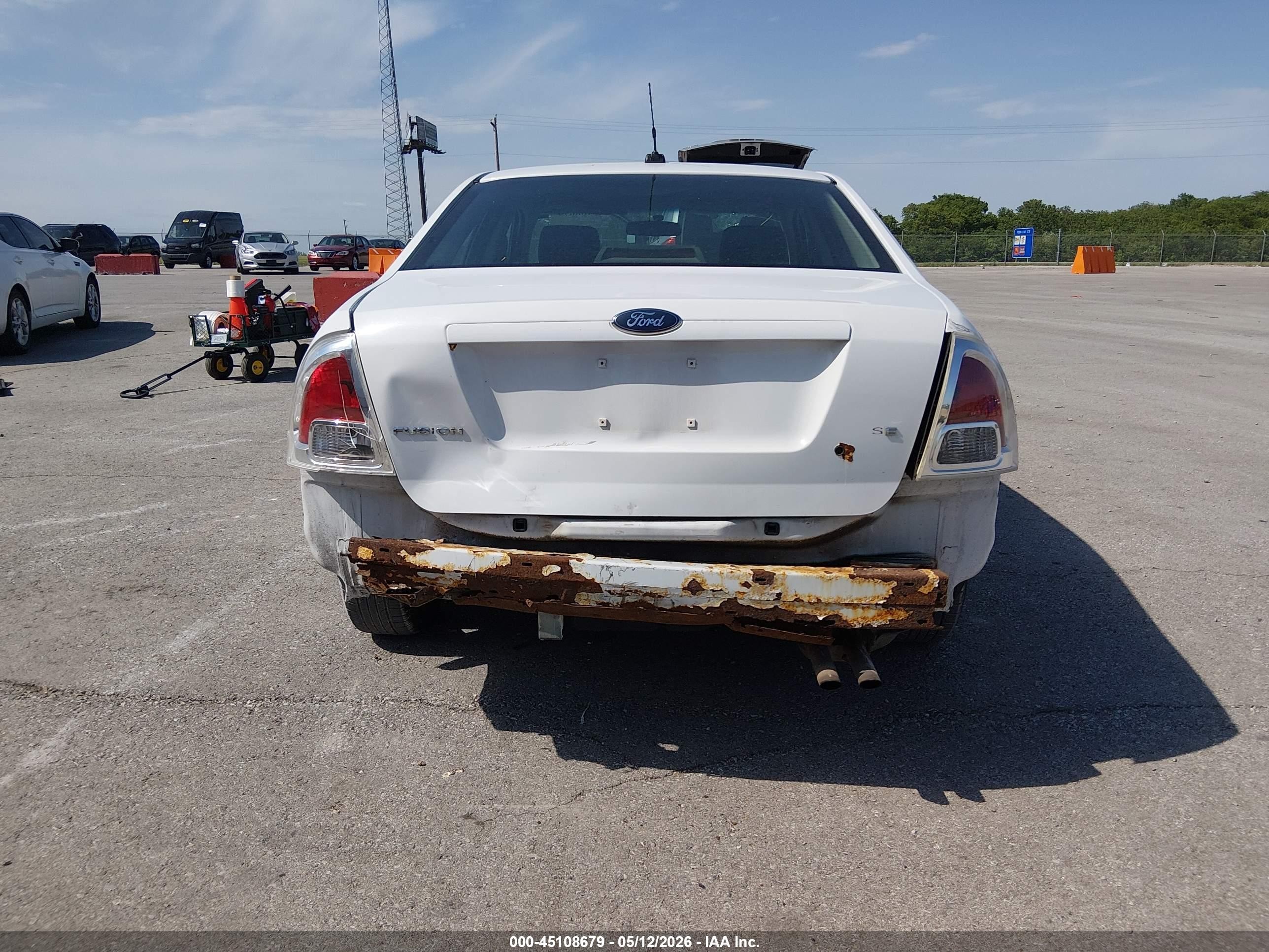 2007 Ford Fusion Se White vin: 3FAHP07Z77R129548