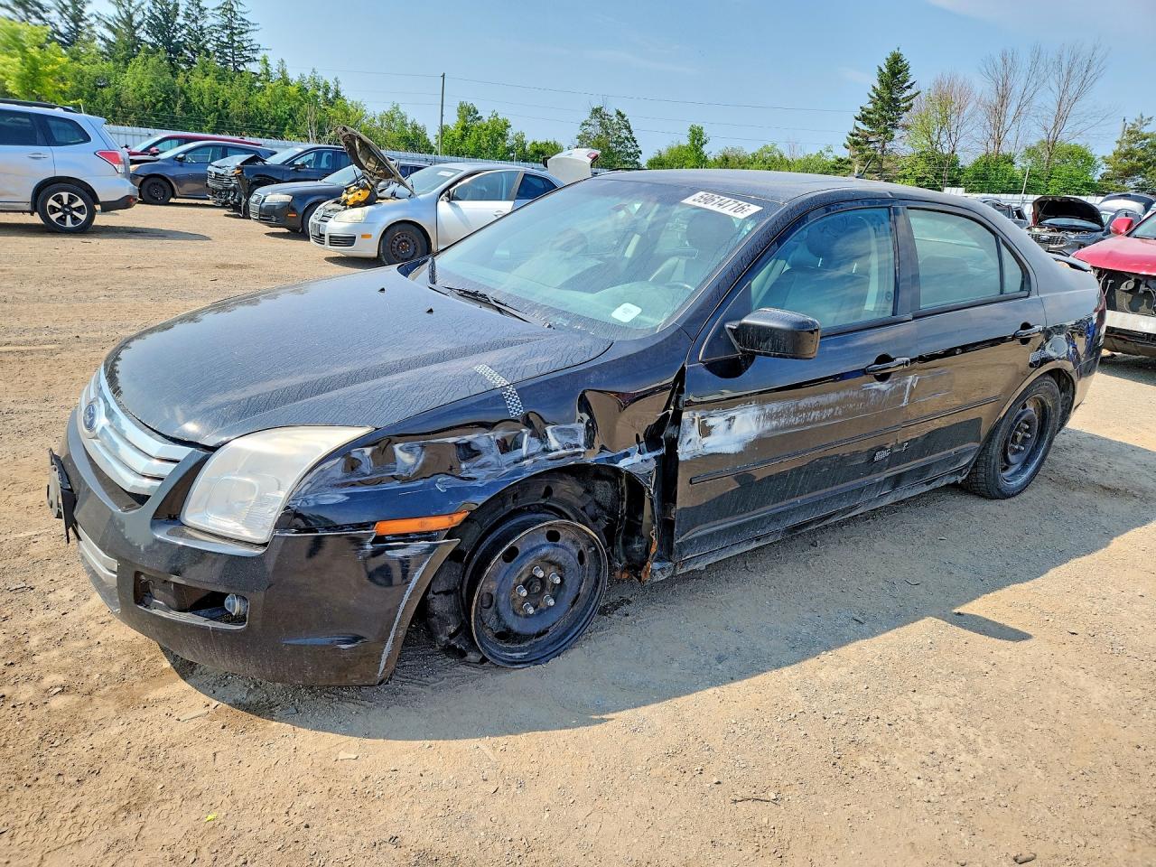 2007 Ford Fusion Se Black vin: 3FAHP07Z77R256171