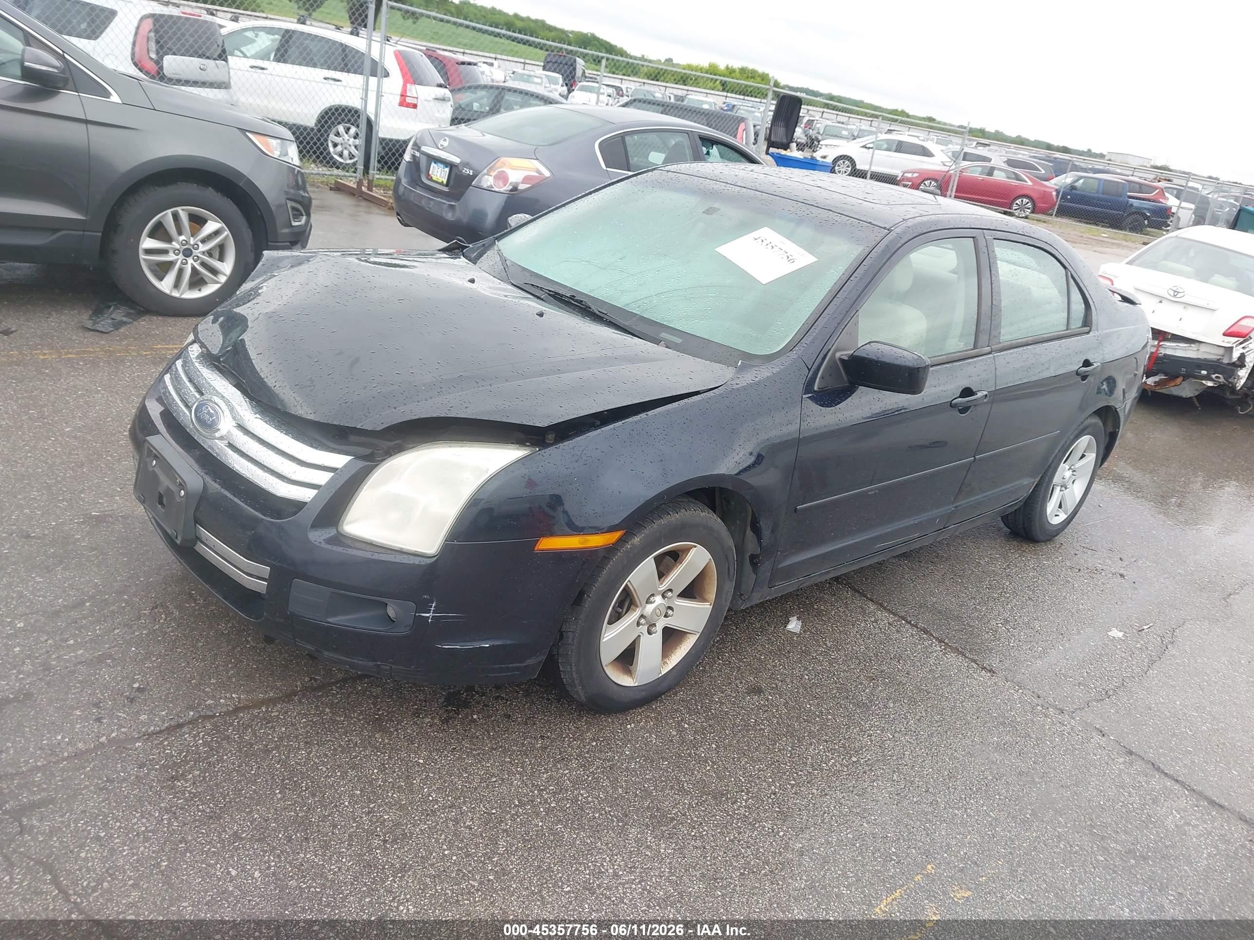 2008 Ford Fusion Se Blue vin: 3FAHP07Z78R142348