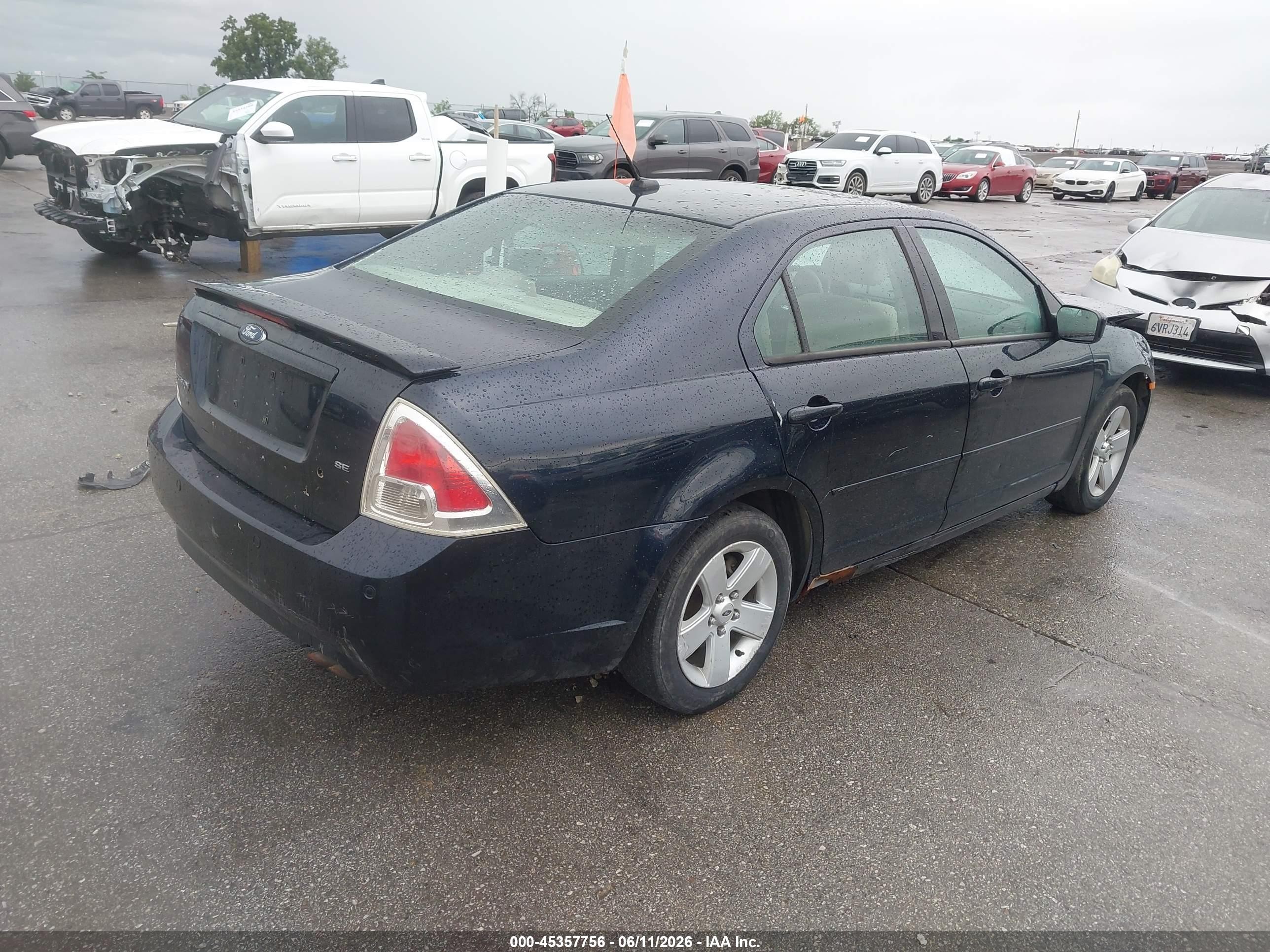 2008 Ford Fusion Se Blue vin: 3FAHP07Z78R142348