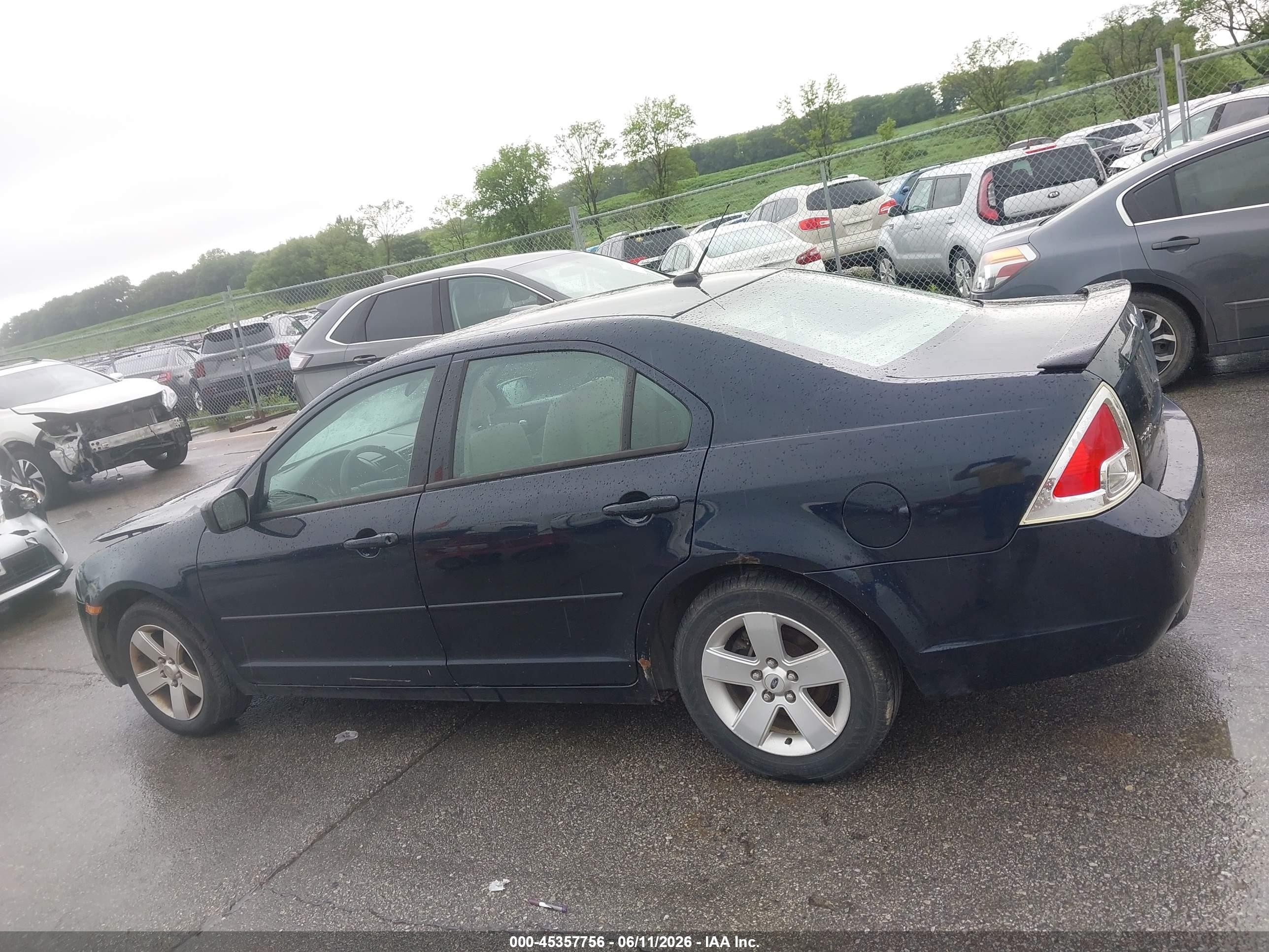 2008 Ford Fusion Se Blue vin: 3FAHP07Z78R142348