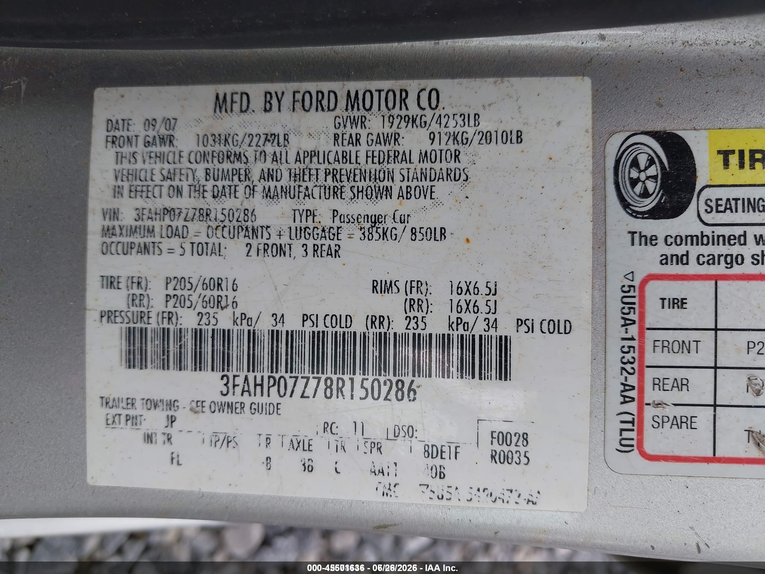 2008 Ford Fusion Se Silver vin: 3FAHP07Z78R150286