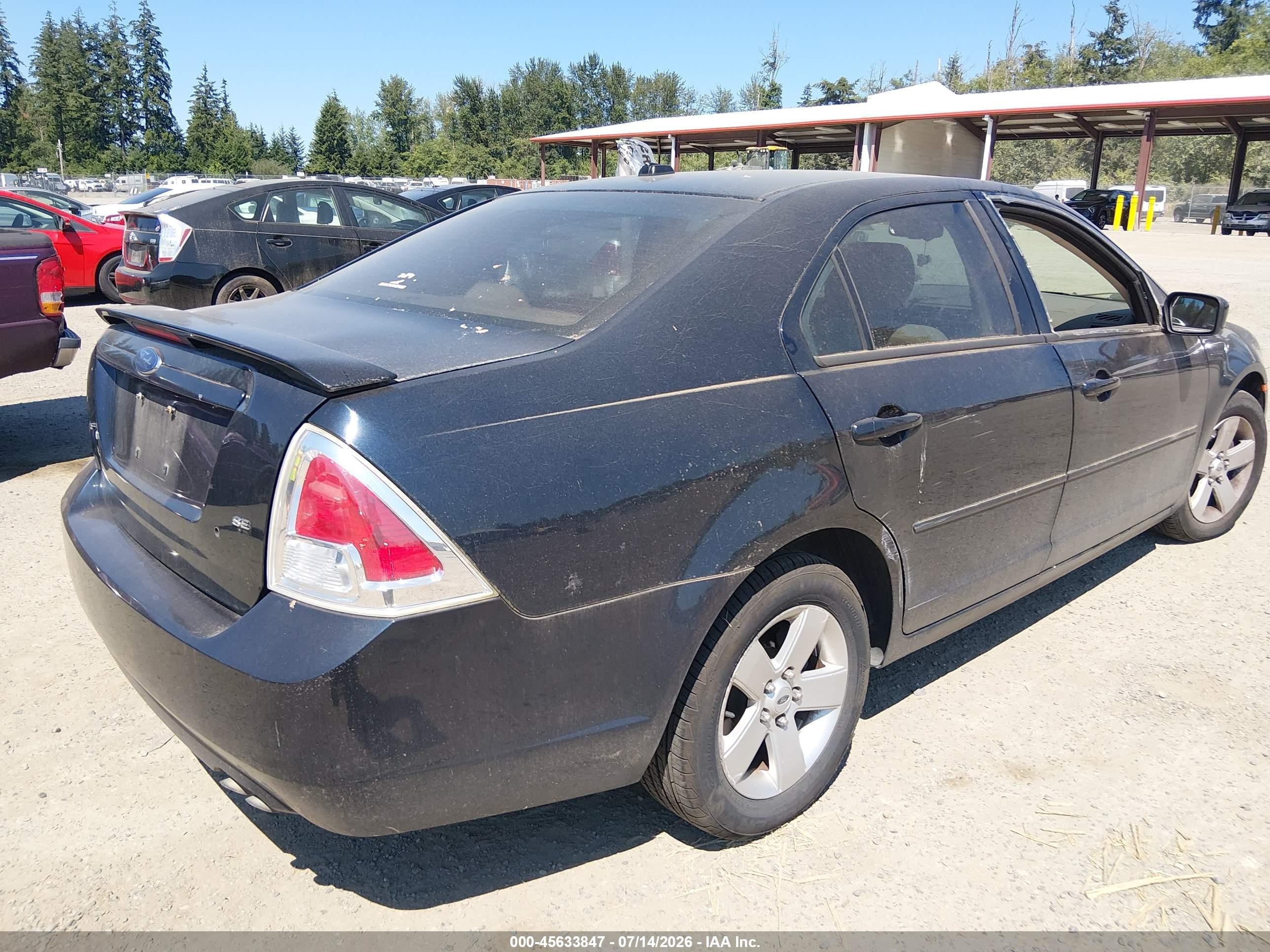 2008 Ford Fusion Se Черный vin: 3FAHP07Z78R257032