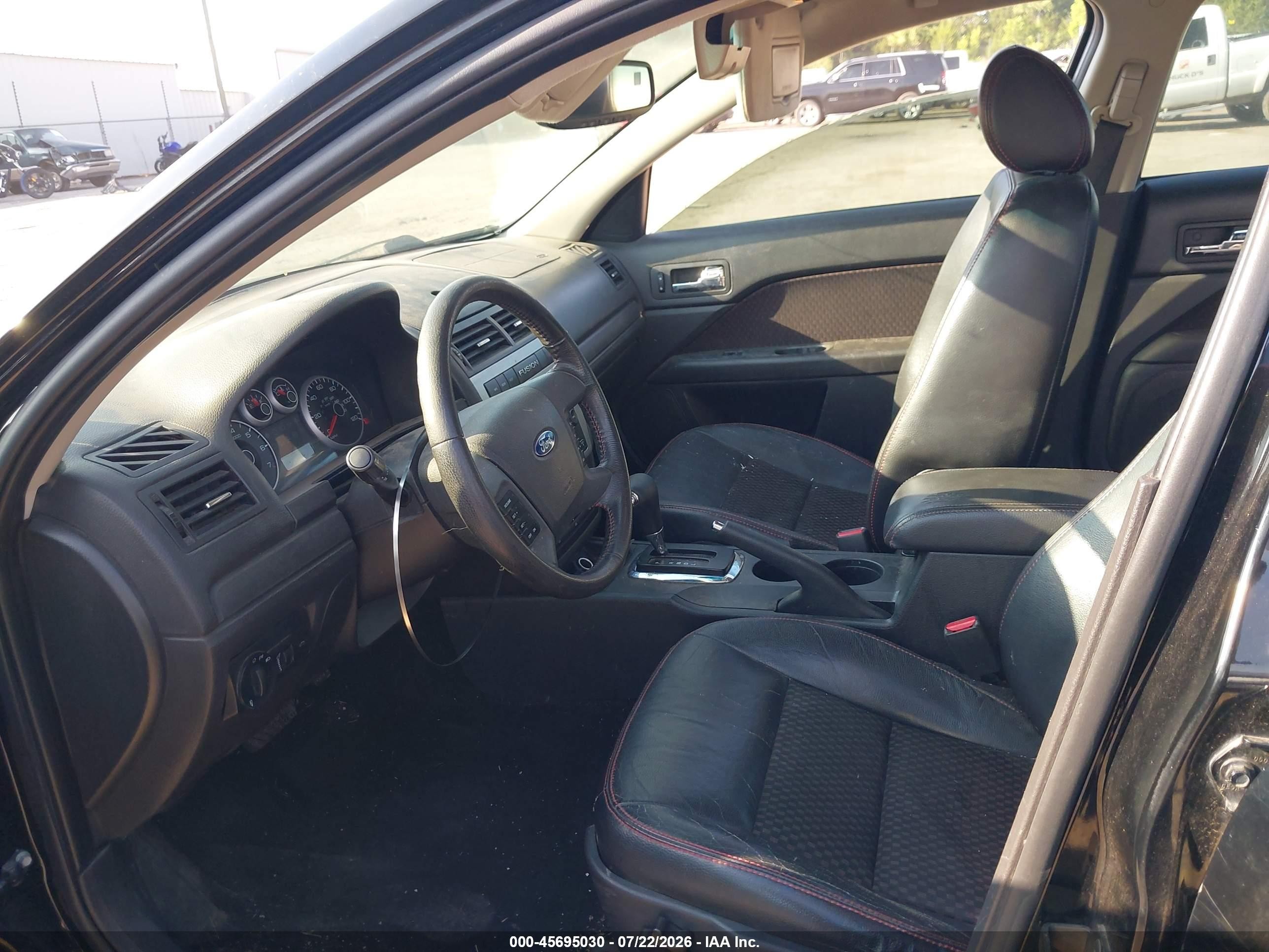 2007 Ford Fusion Se Black vin: 3FAHP07Z87R262058