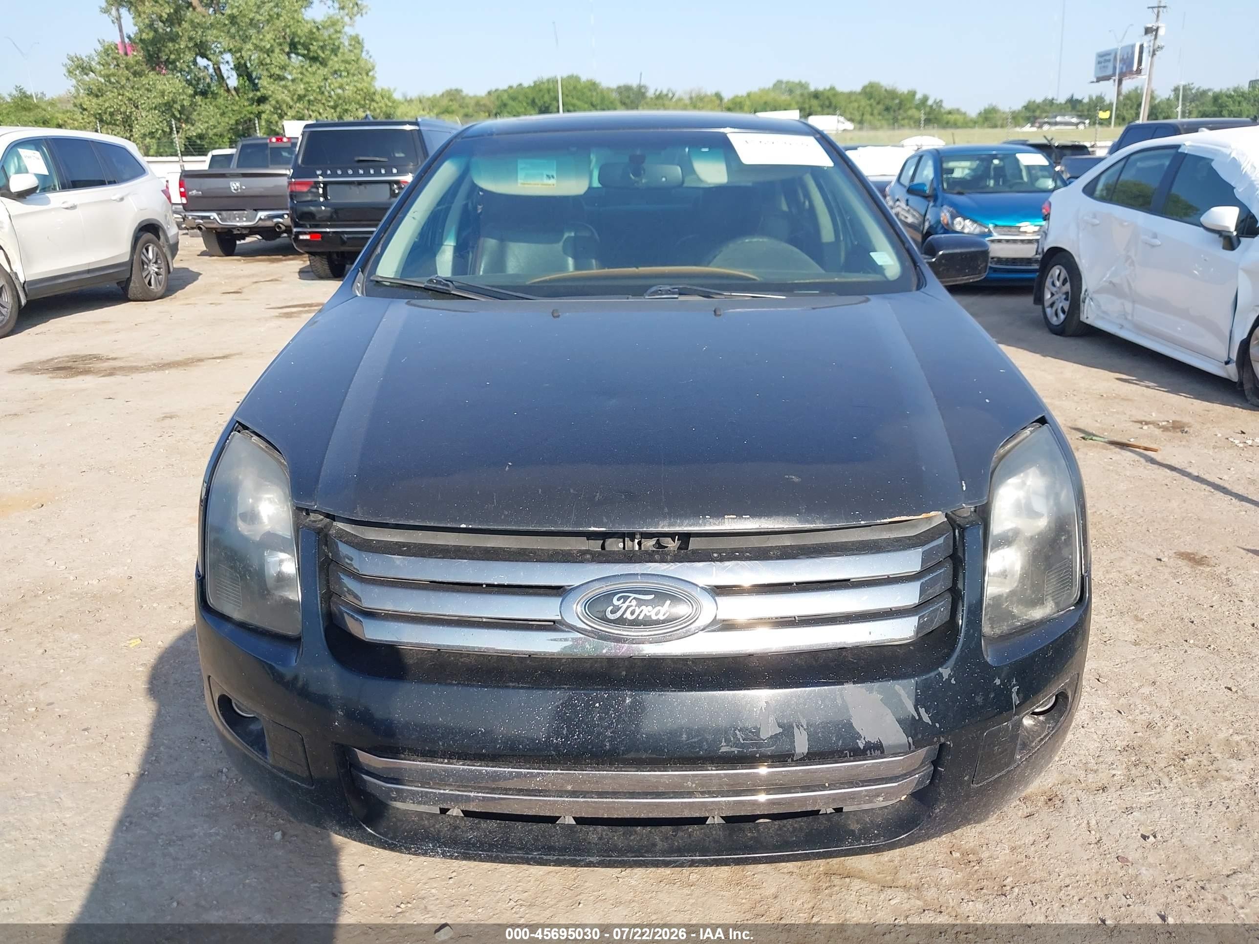 2007 Ford Fusion Se Black vin: 3FAHP07Z87R262058