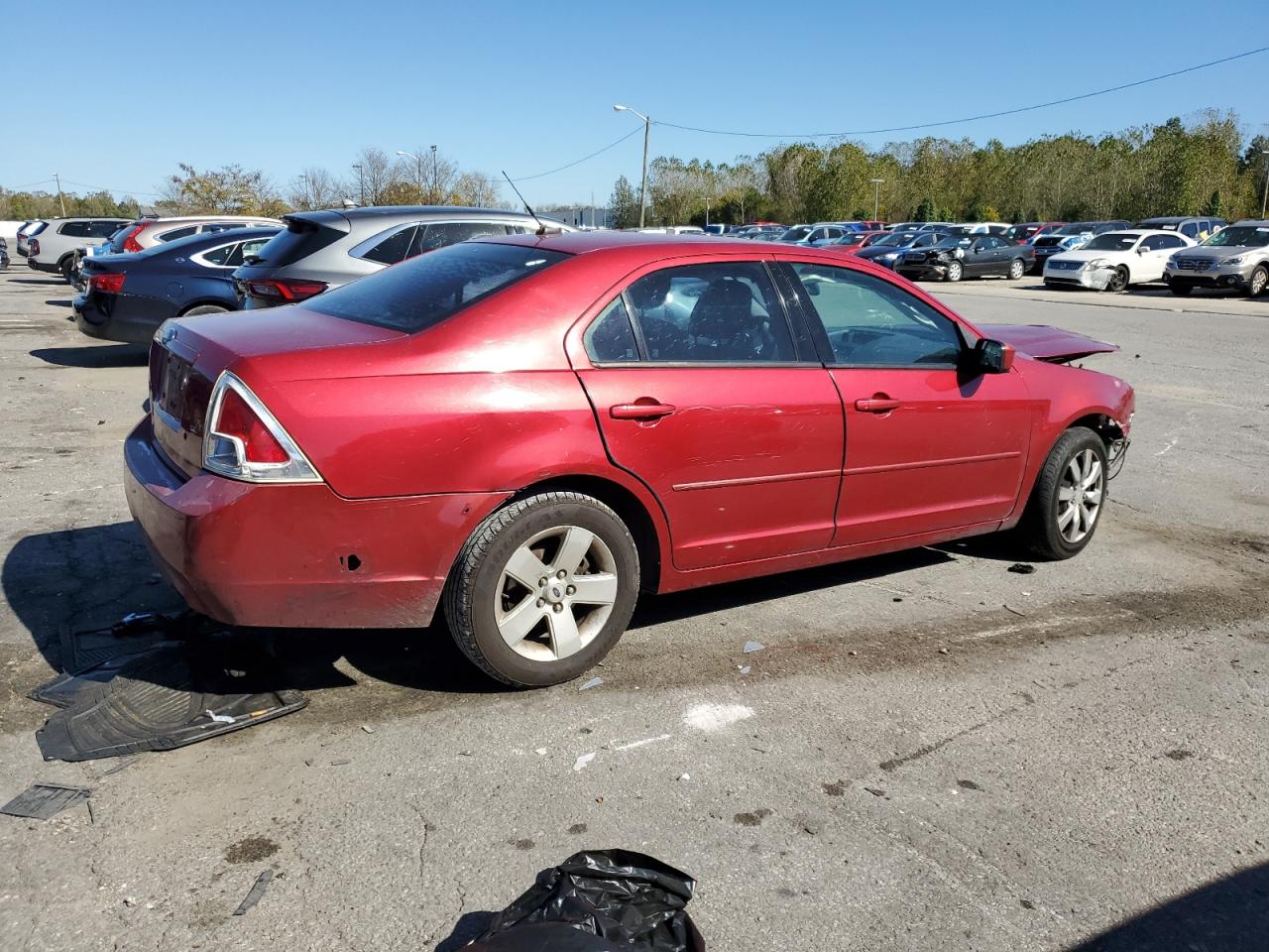 2009 Ford Fusion Se Red vin: 3FAHP07Z89R189597