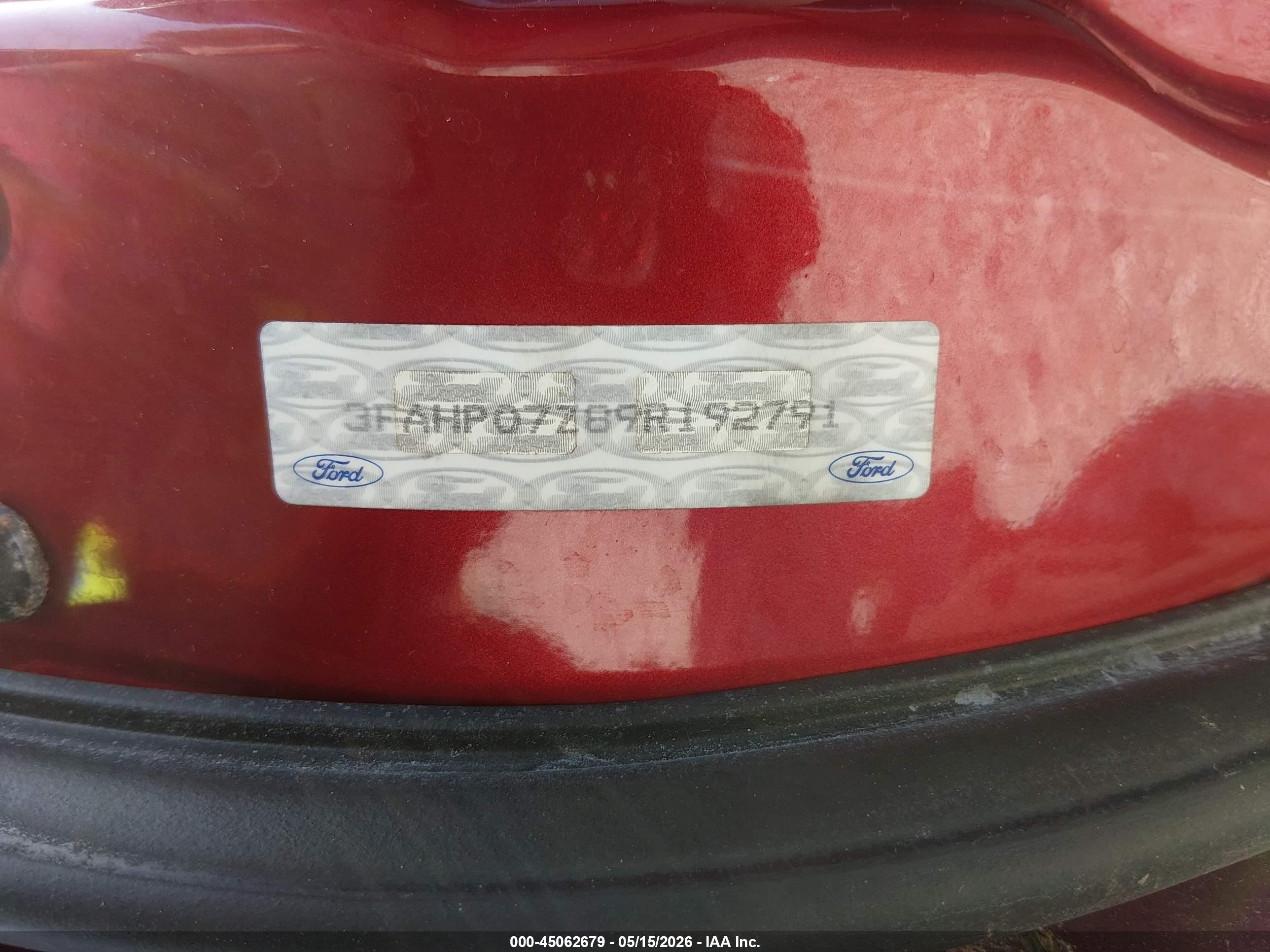 2009 Ford Fusion Se Red vin: 3FAHP07Z89R192791