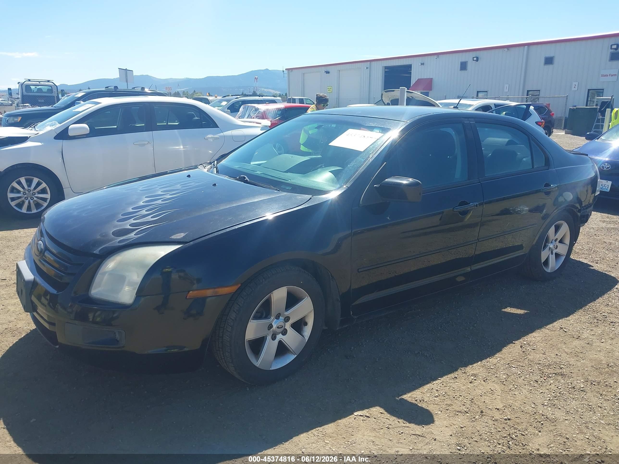 2007 Ford Fusion Se Black vin: 3FAHP07Z97R142334