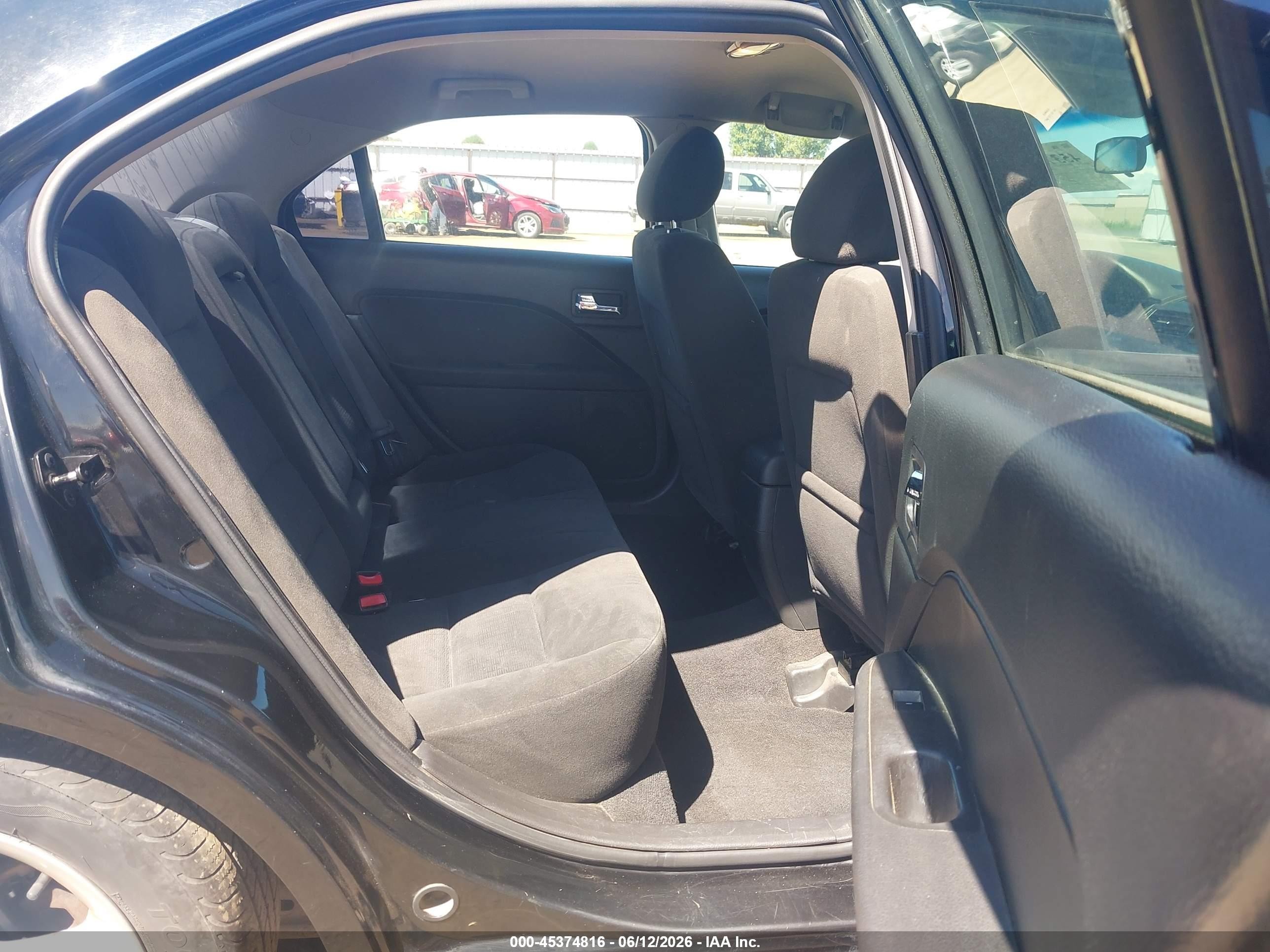 2007 Ford Fusion Se Black vin: 3FAHP07Z97R142334