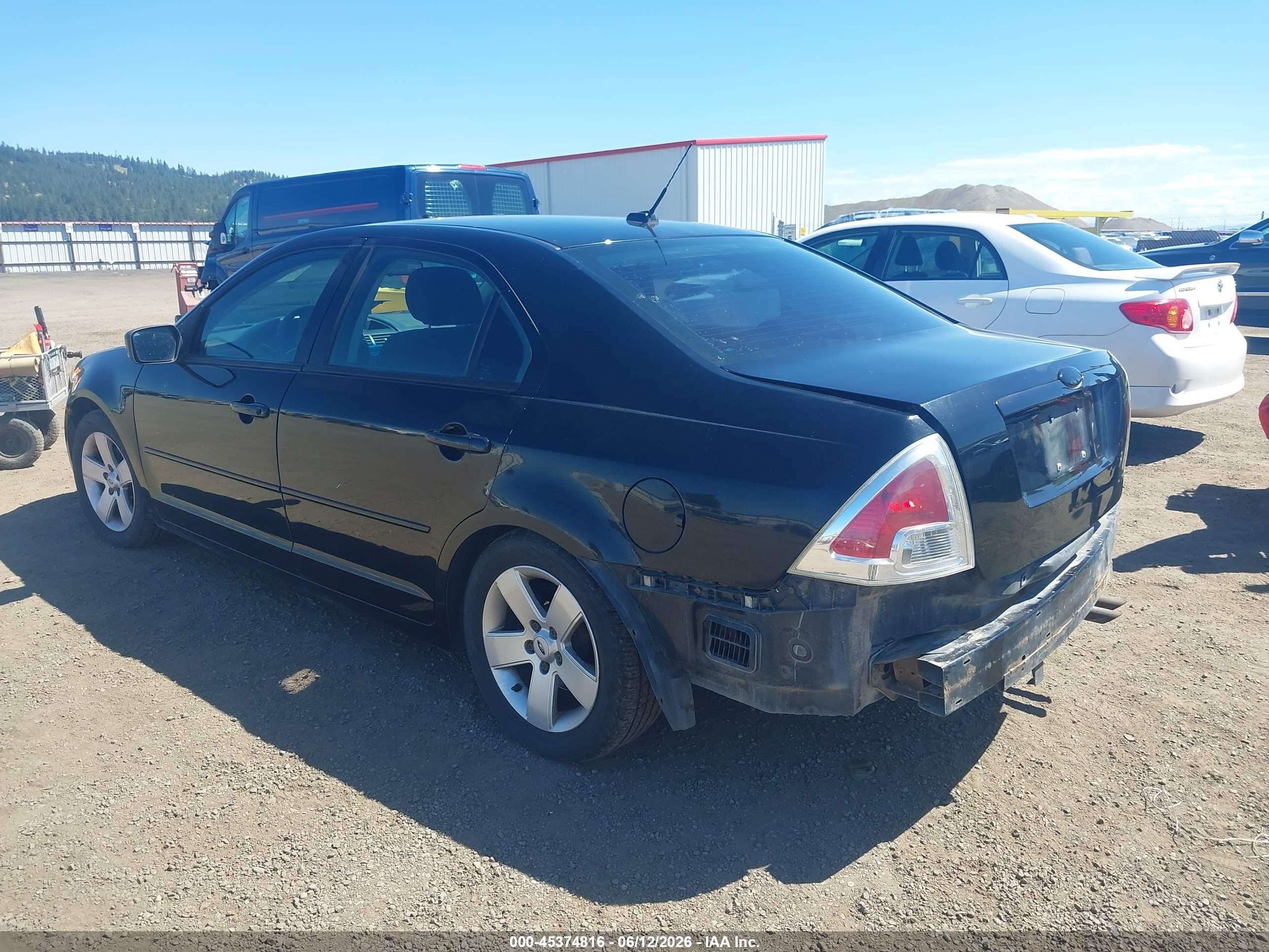 2007 Ford Fusion Se Black vin: 3FAHP07Z97R142334