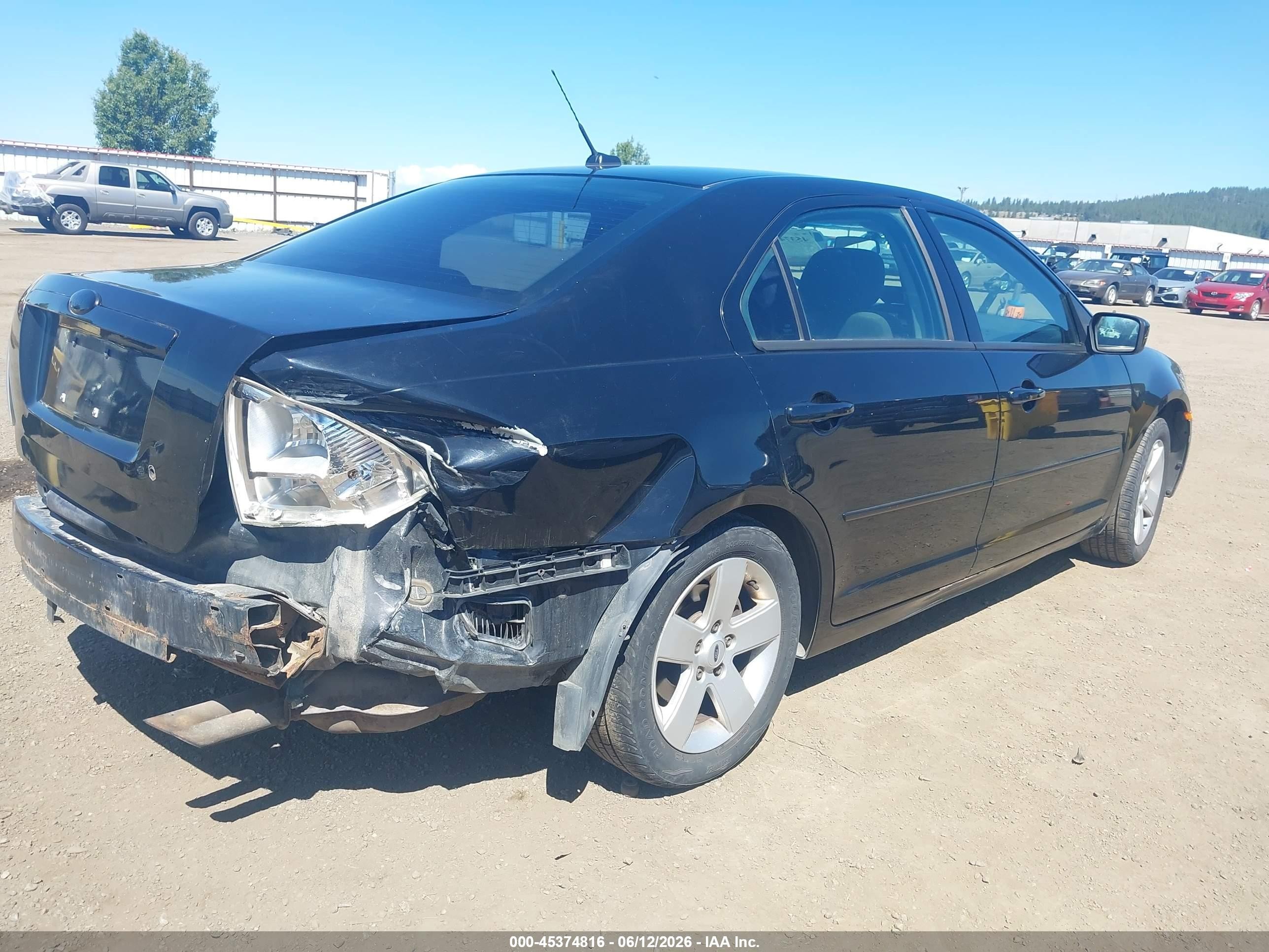 2007 Ford Fusion Se Black vin: 3FAHP07Z97R142334