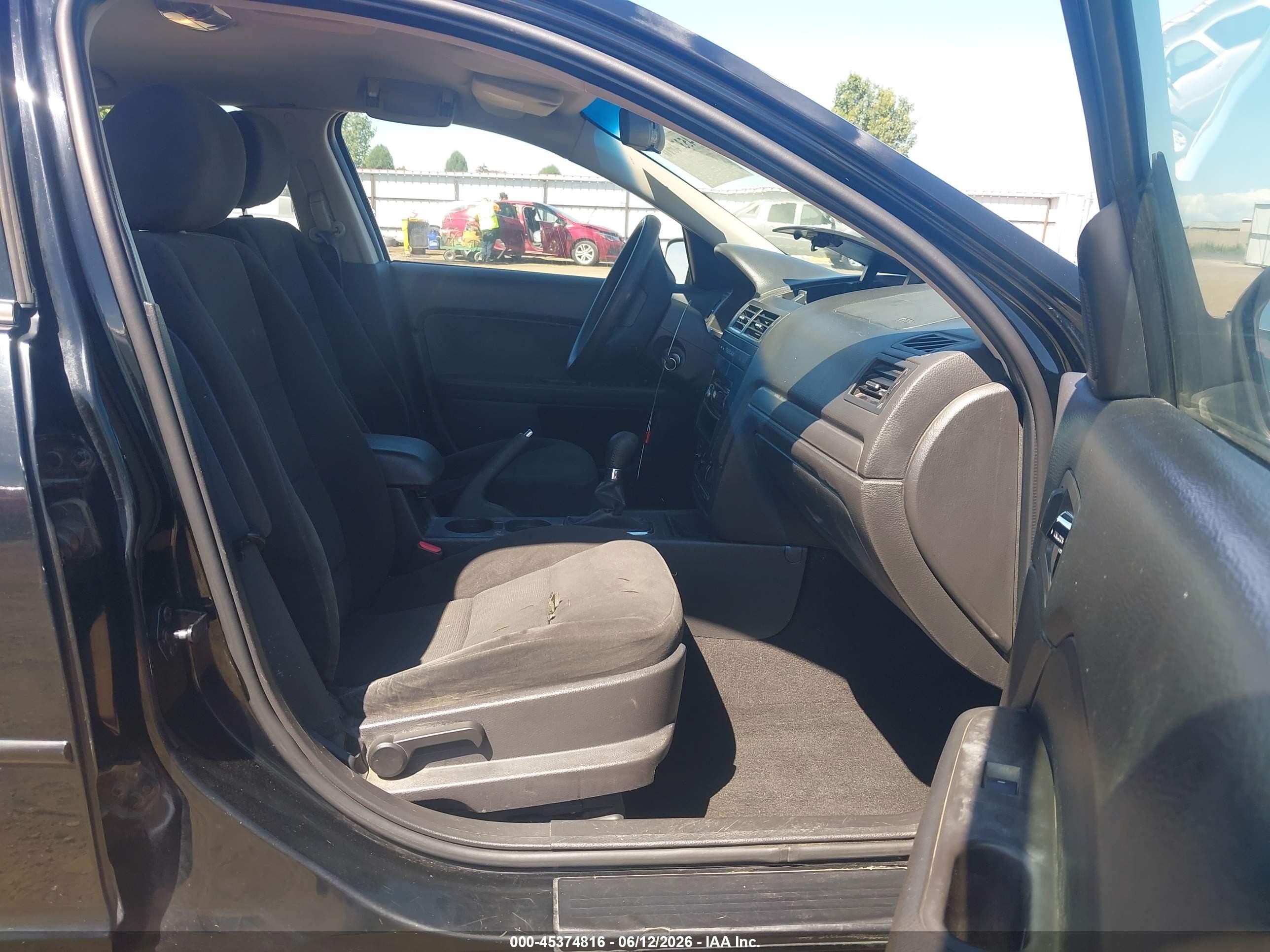 2007 Ford Fusion Se Black vin: 3FAHP07Z97R142334