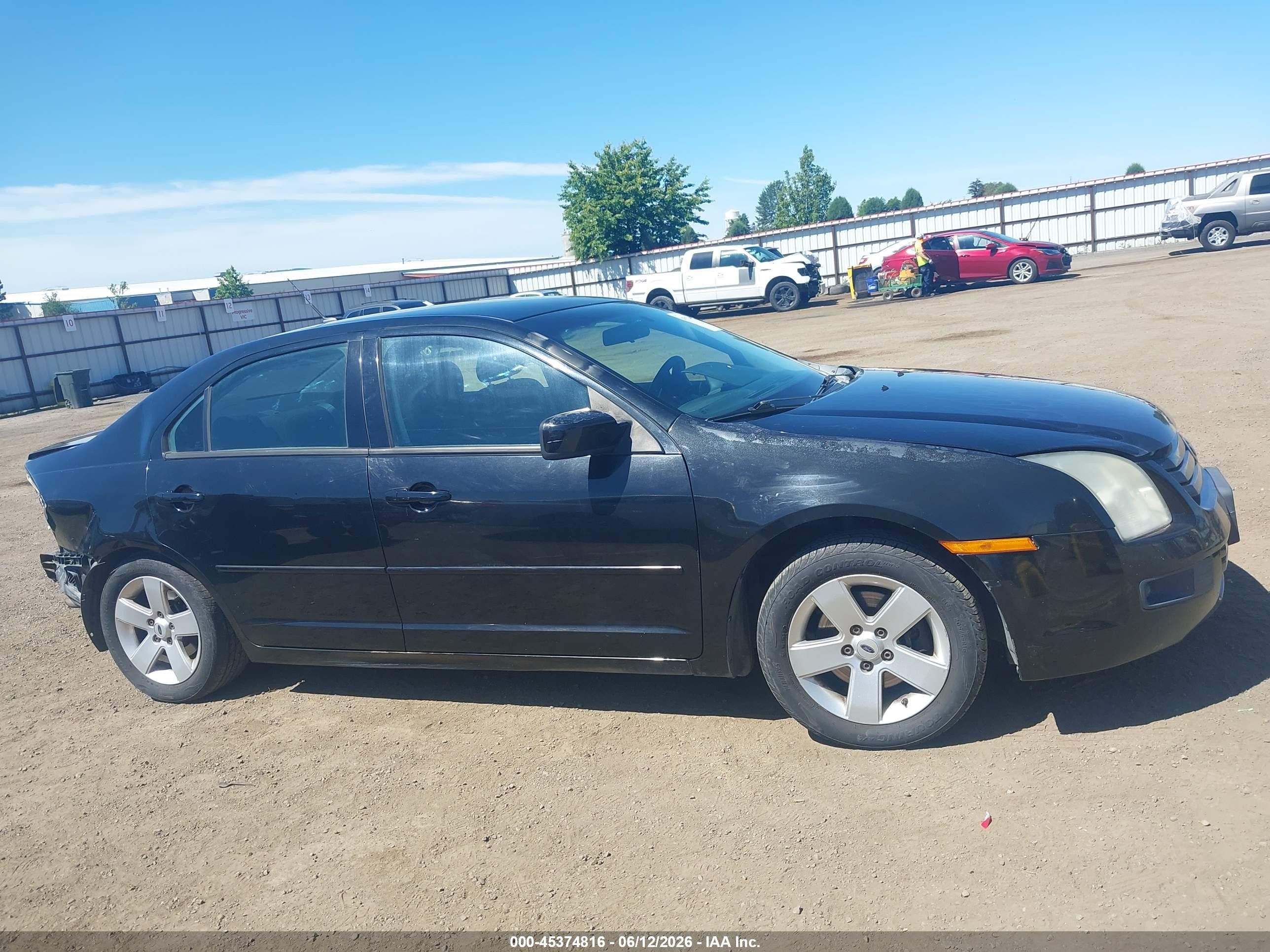 2007 Ford Fusion Se Black vin: 3FAHP07Z97R142334