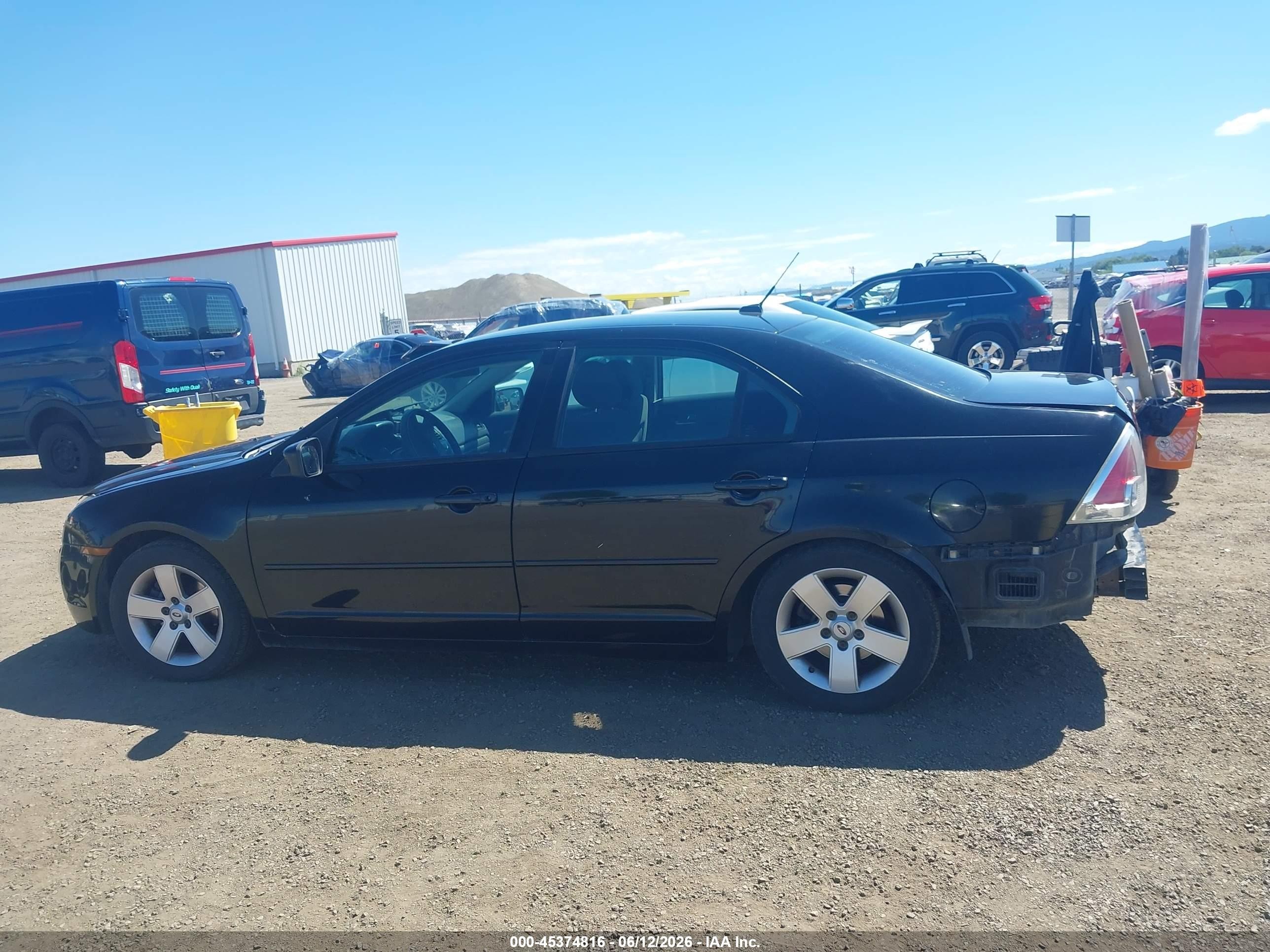 2007 Ford Fusion Se Black vin: 3FAHP07Z97R142334