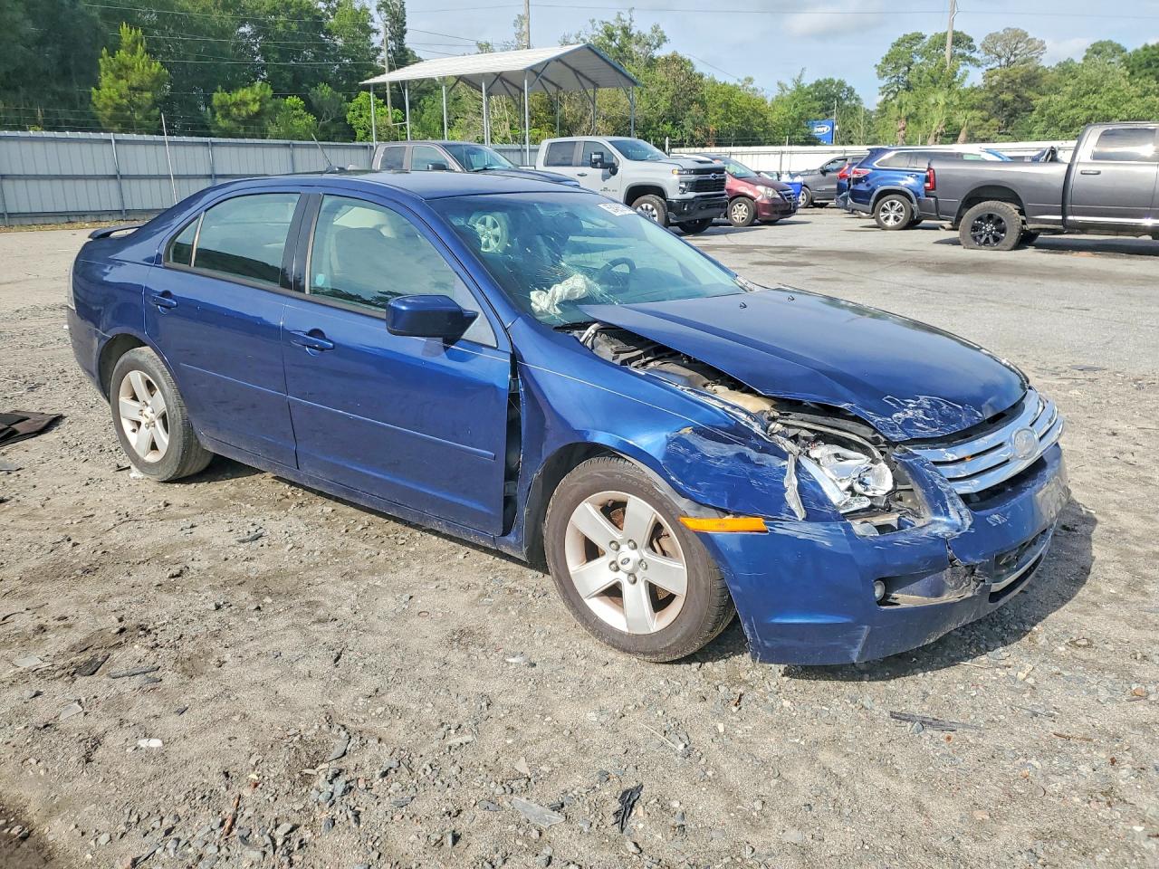 2007 Ford Fusion Se Blue vin: 3FAHP07Z97R211314