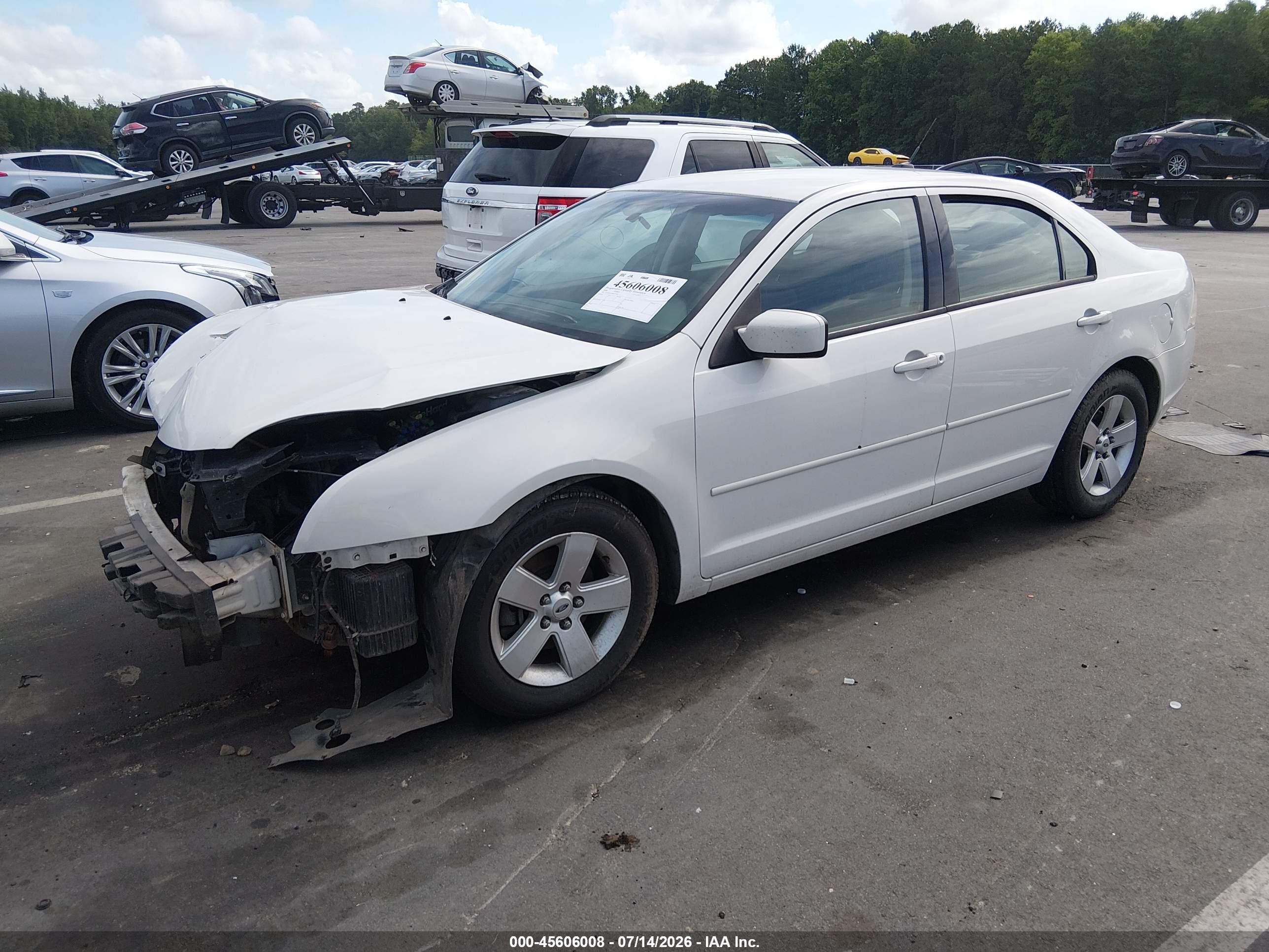 2008 Ford Fusion Se White vin: 3FAHP07Z98R207930