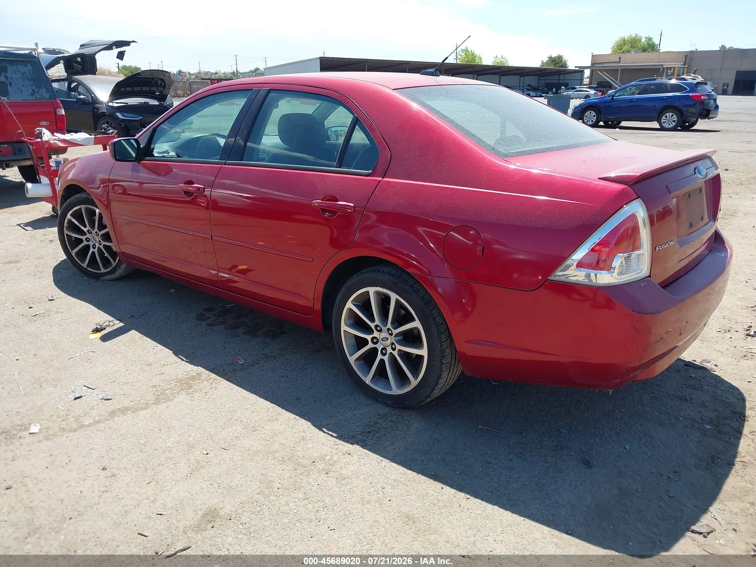 2008 Ford Fusion Se Burgundy vin: 3FAHP07Z98R221634