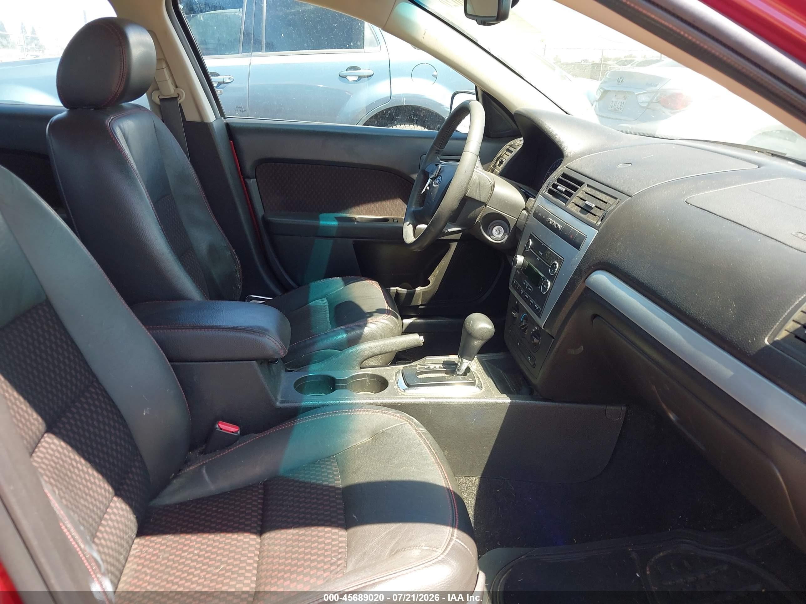 2008 Ford Fusion Se Burgundy vin: 3FAHP07Z98R221634