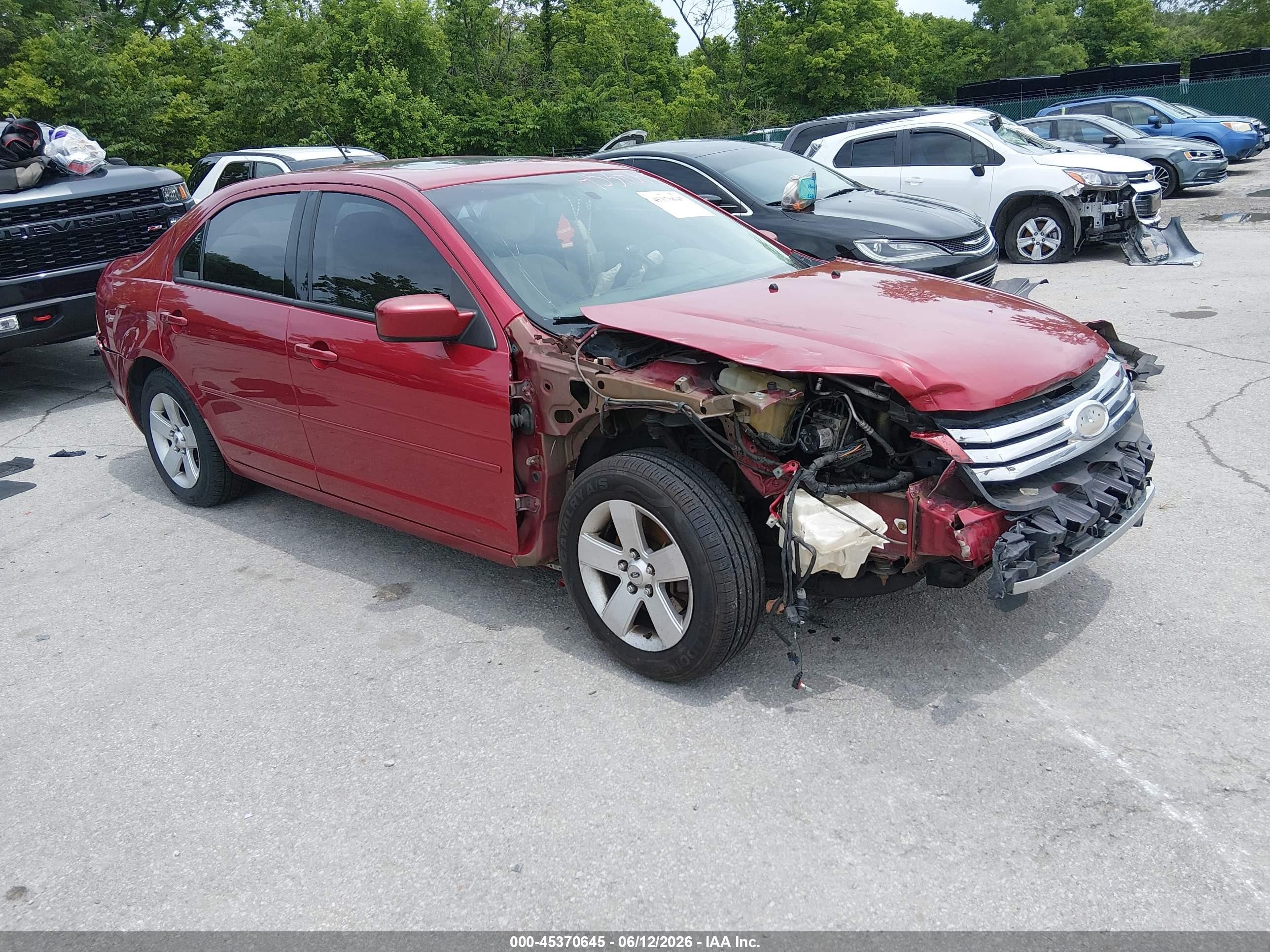 2009 Ford Fusion Se Red vin: 3FAHP07Z99R187082