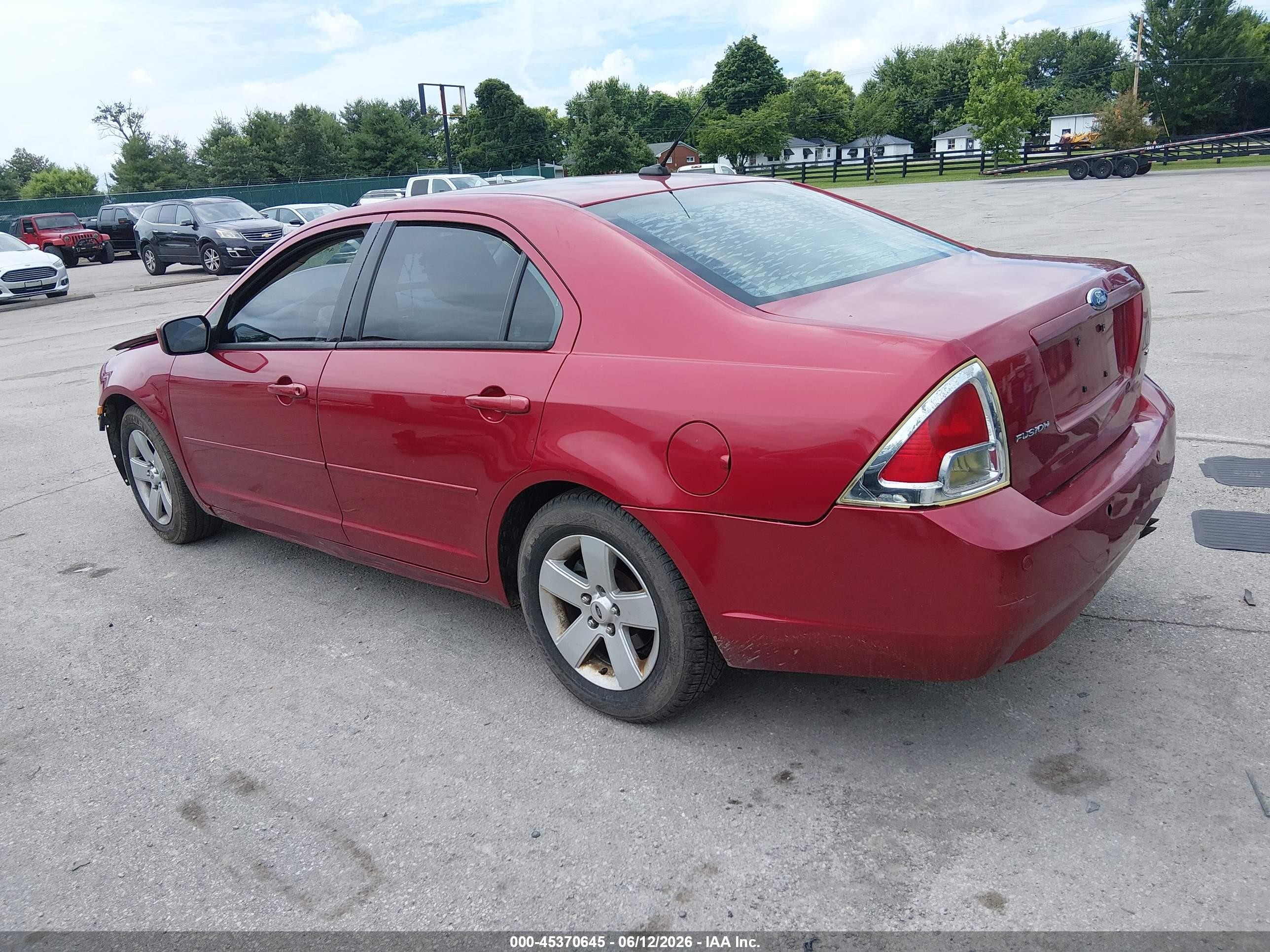 2009 Ford Fusion Se Red vin: 3FAHP07Z99R187082