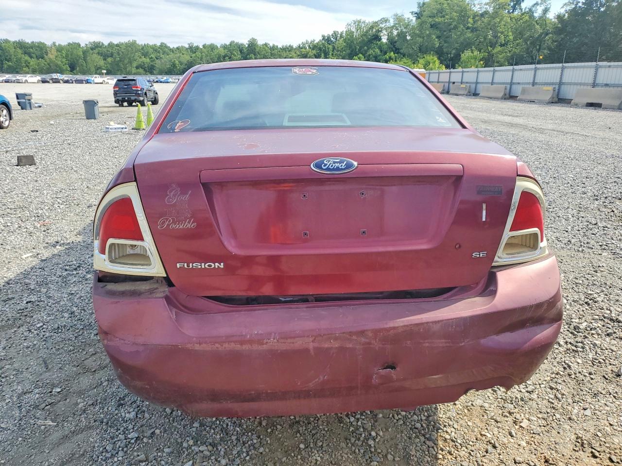 2006 Ford Fusion Se Burgundy vin: 3FAHP07ZX6R128344