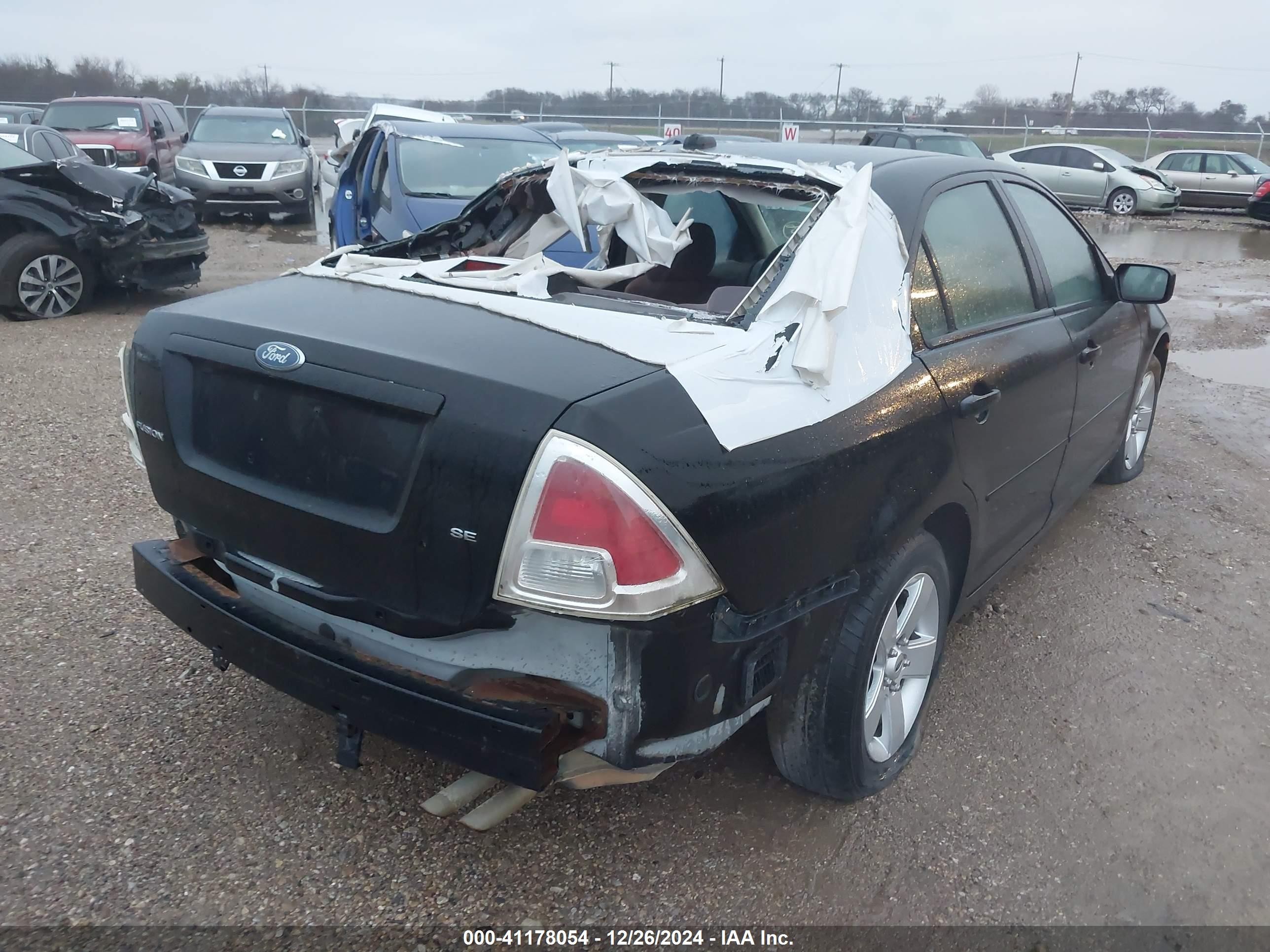 2007 Ford Fusion Se Black vin: 3FAHP07ZX7R167372