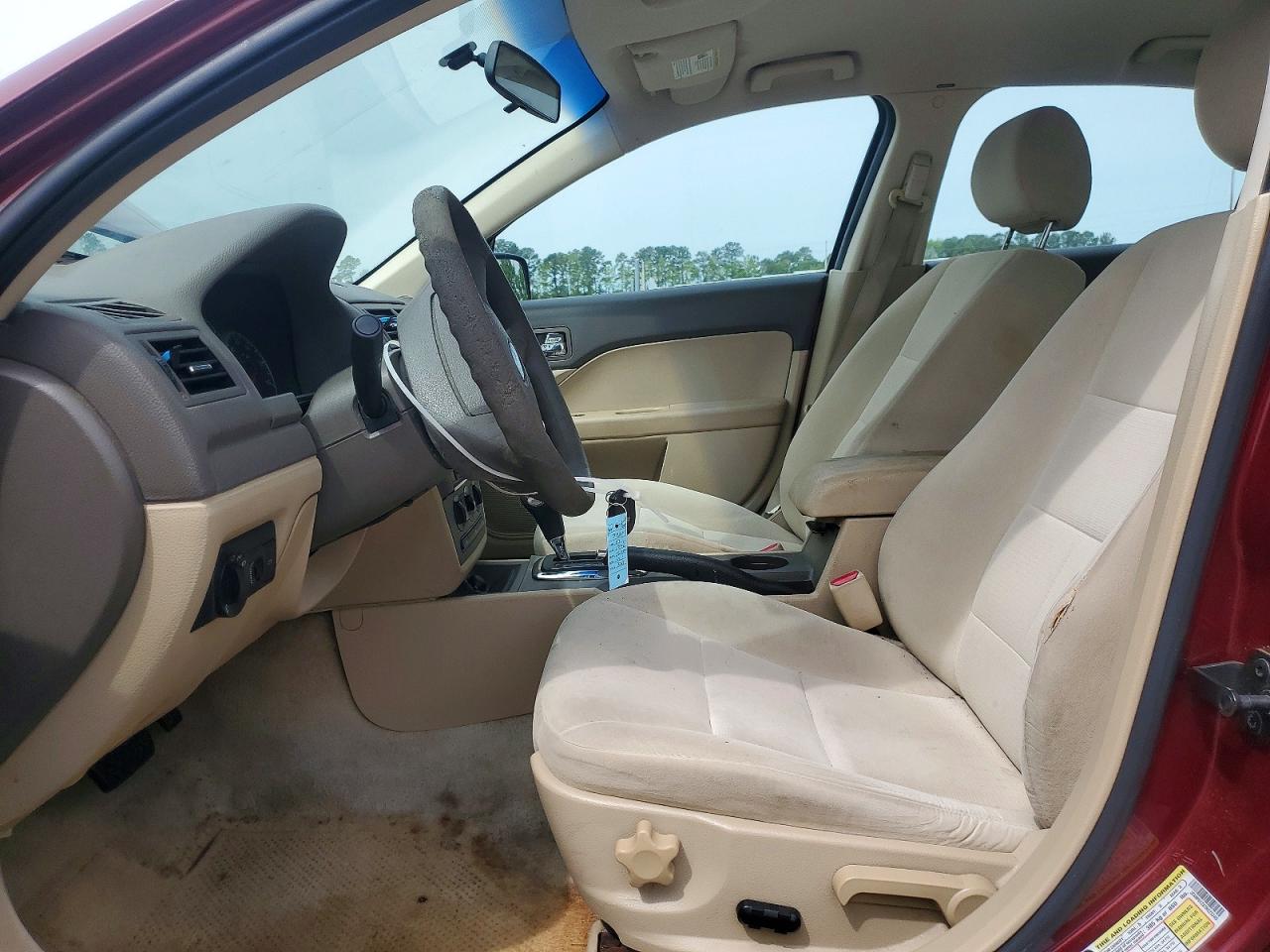2007 Ford Fusion Se Burgundy vin: 3FAHP07ZX7R223245