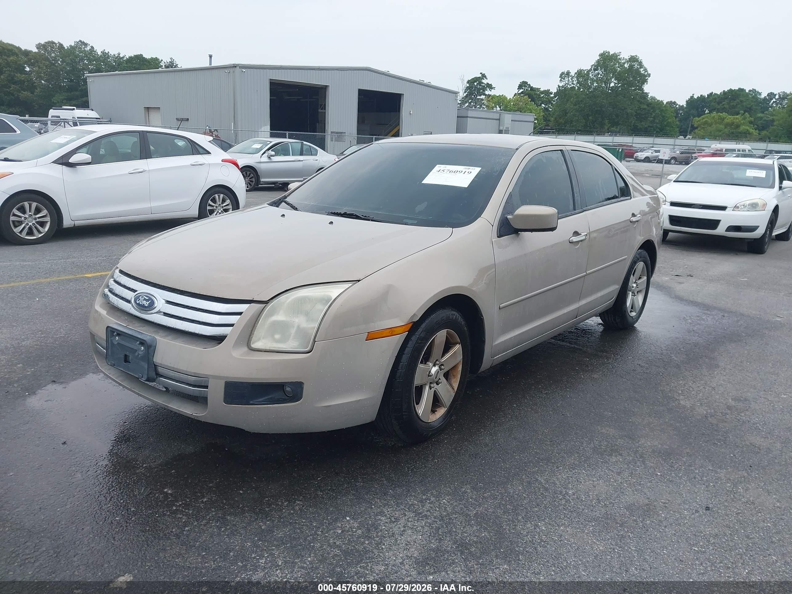 2007 Ford Fusion Se Beige vin: 3FAHP07ZX7R277127