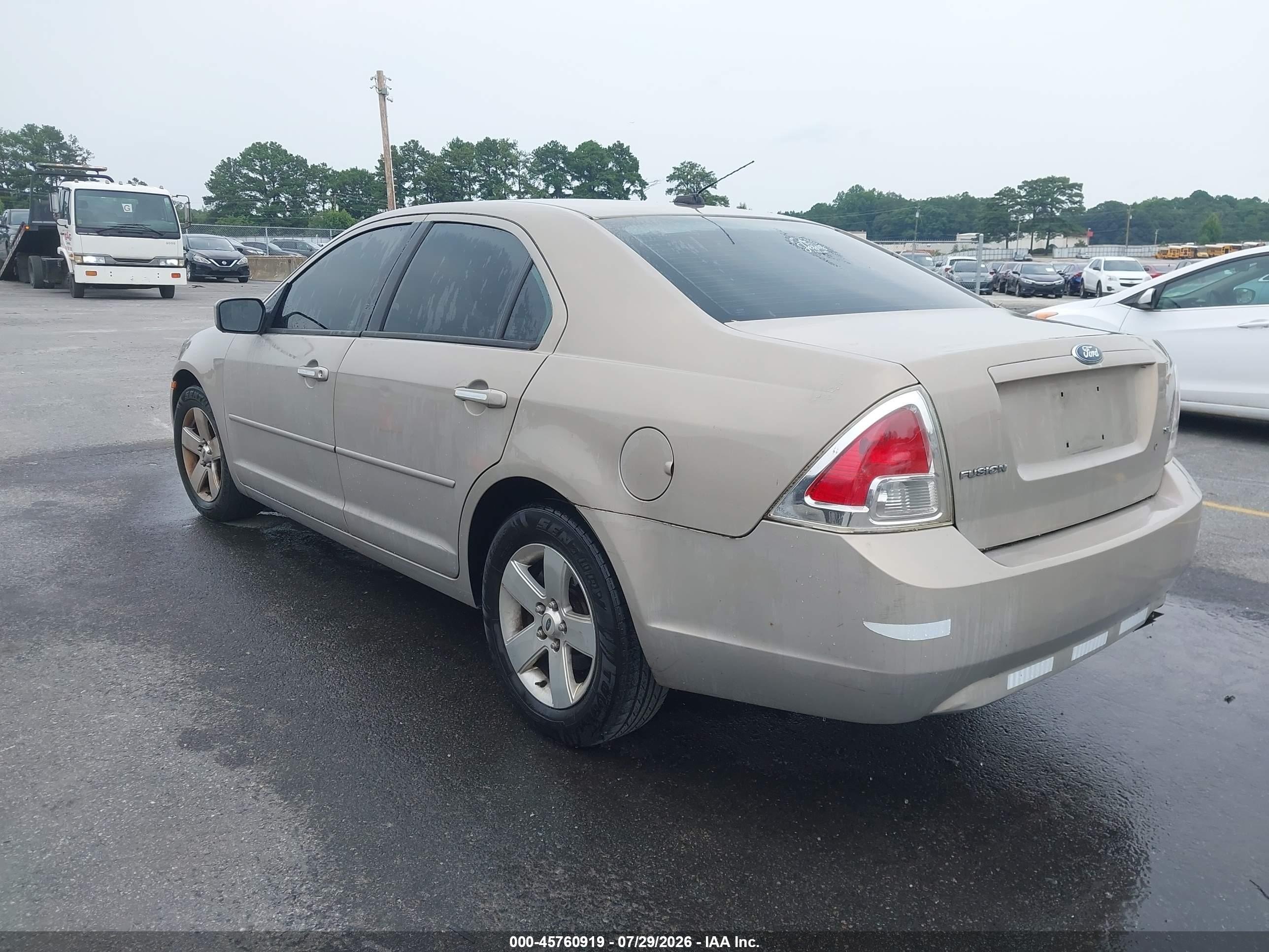 2007 Ford Fusion Se Beige vin: 3FAHP07ZX7R277127