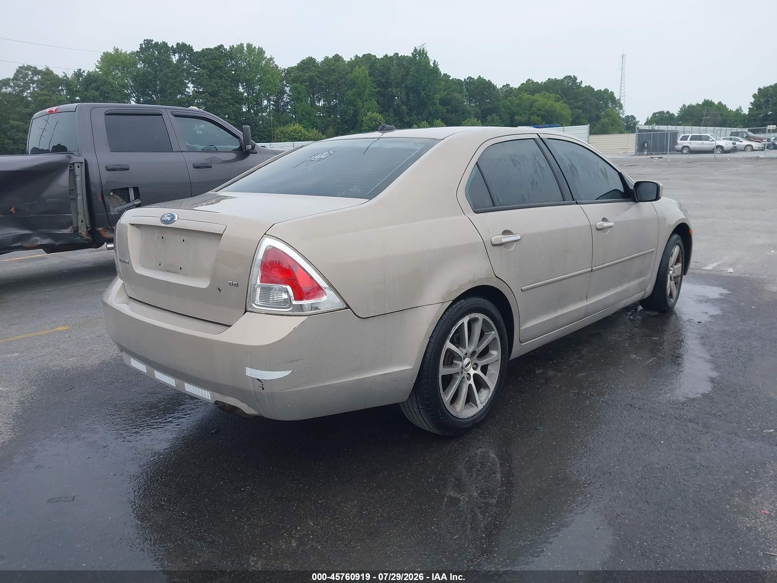 2007 Ford Fusion Se Beige vin: 3FAHP07ZX7R277127
