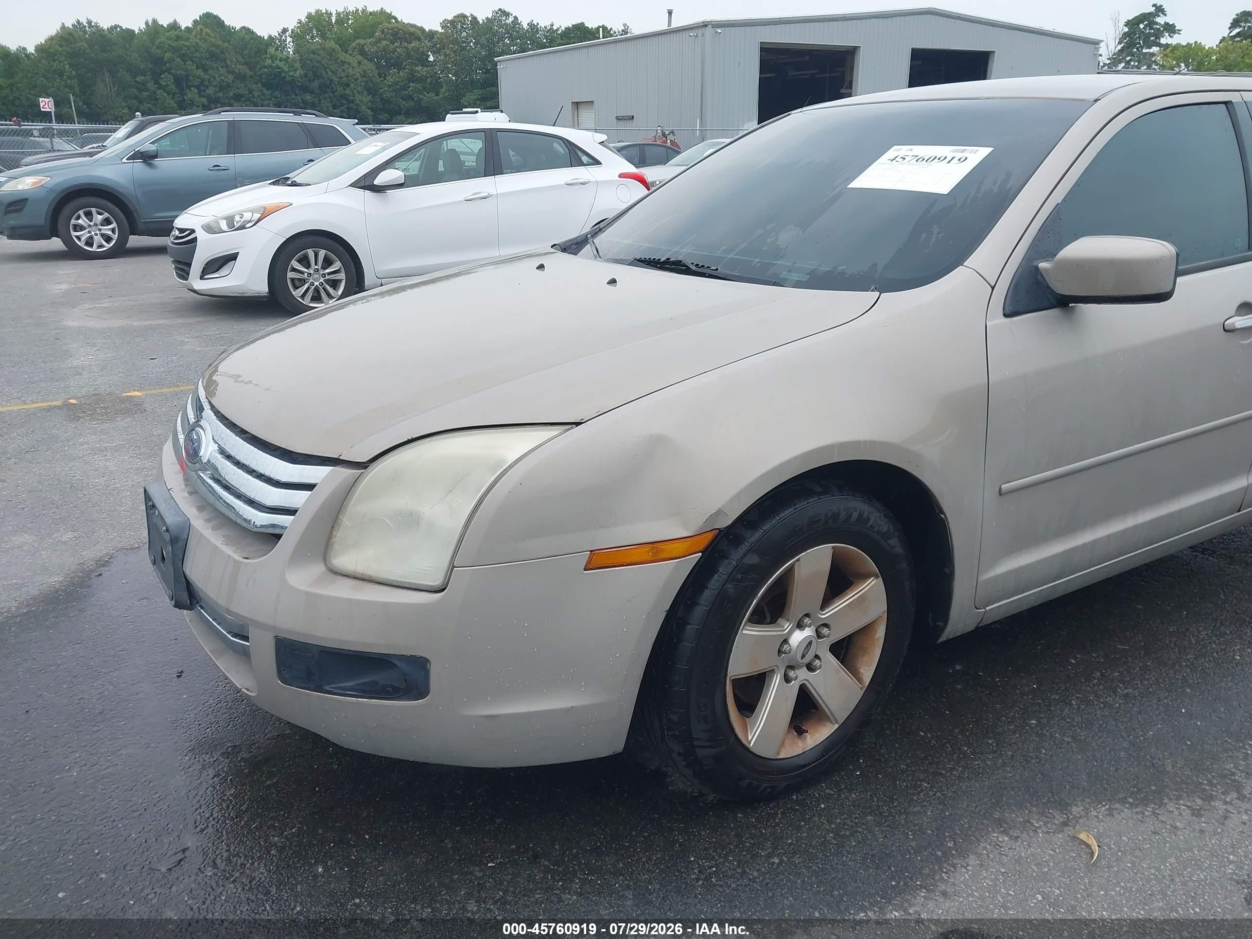 2007 Ford Fusion Se Beige vin: 3FAHP07ZX7R277127