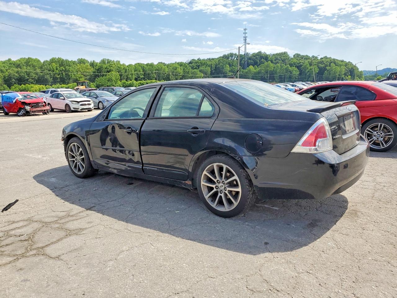 2008 Ford Fusion Se Black vin: 3FAHP07ZX8R211811