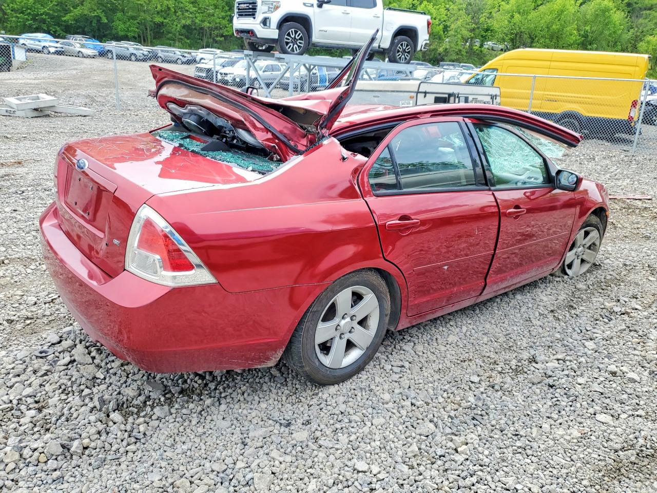 2008 Ford Fusion Se Red vin: 3FAHP07ZX8R272933
