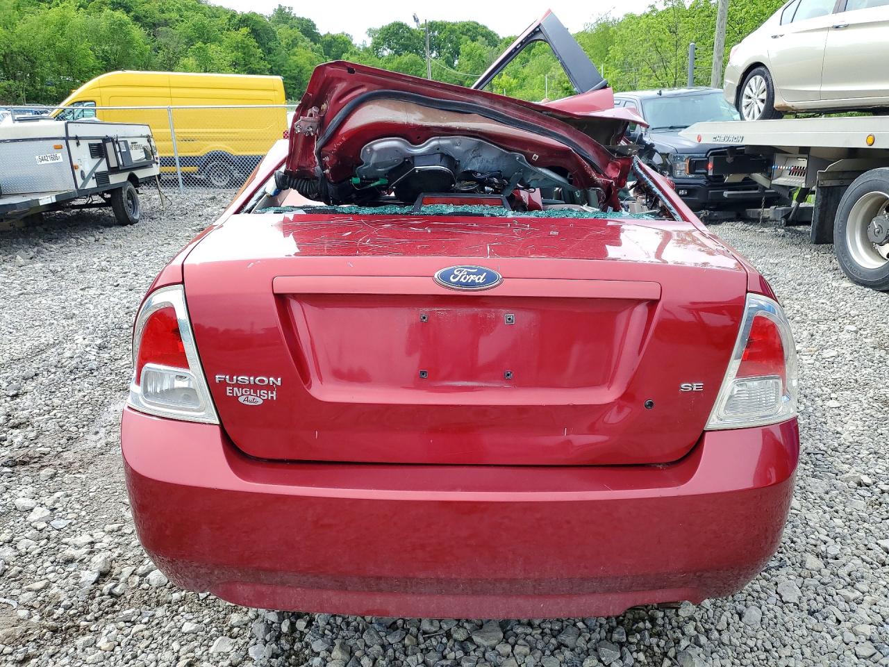 2008 Ford Fusion Se Red vin: 3FAHP07ZX8R272933