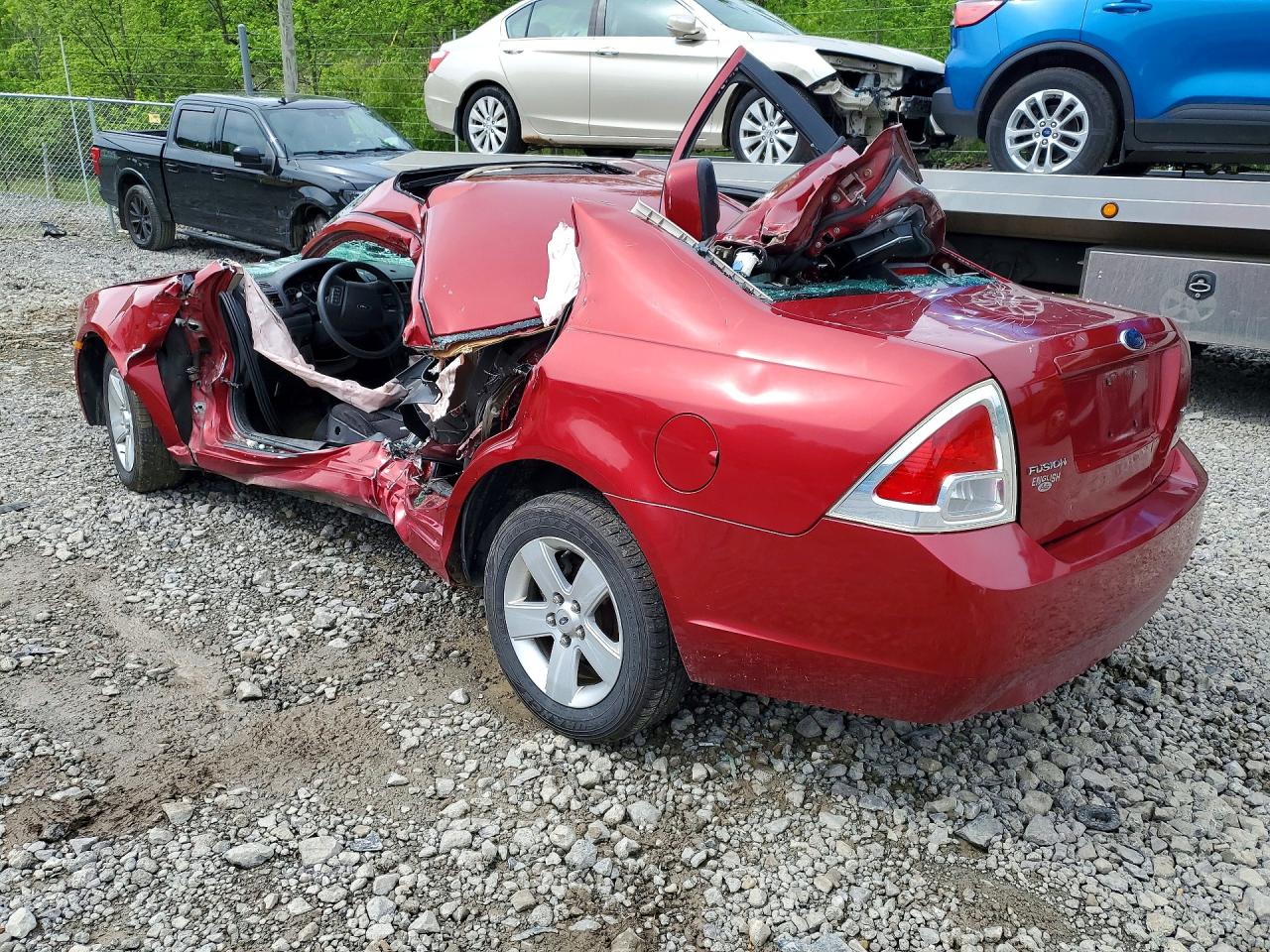 2008 Ford Fusion Se Red vin: 3FAHP07ZX8R272933