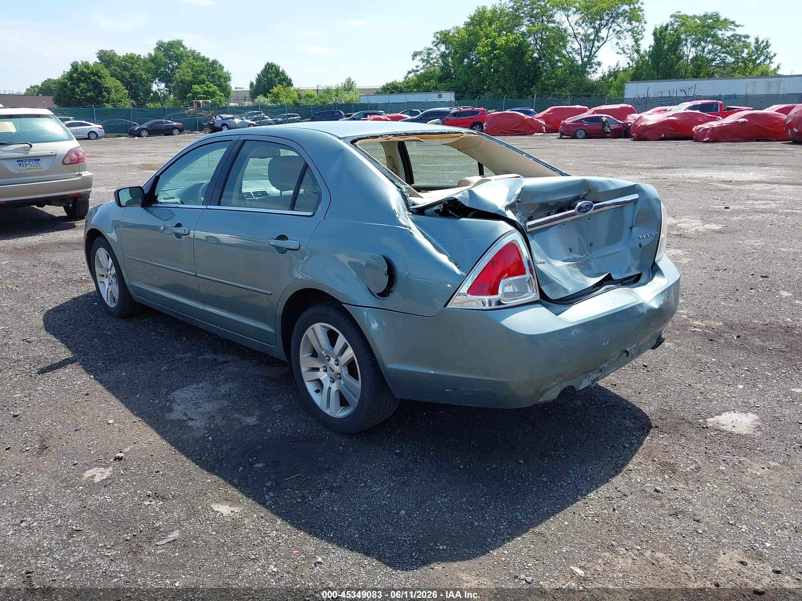 2006 Ford Fusion Sel Green vin: 3FAHP08106R157764