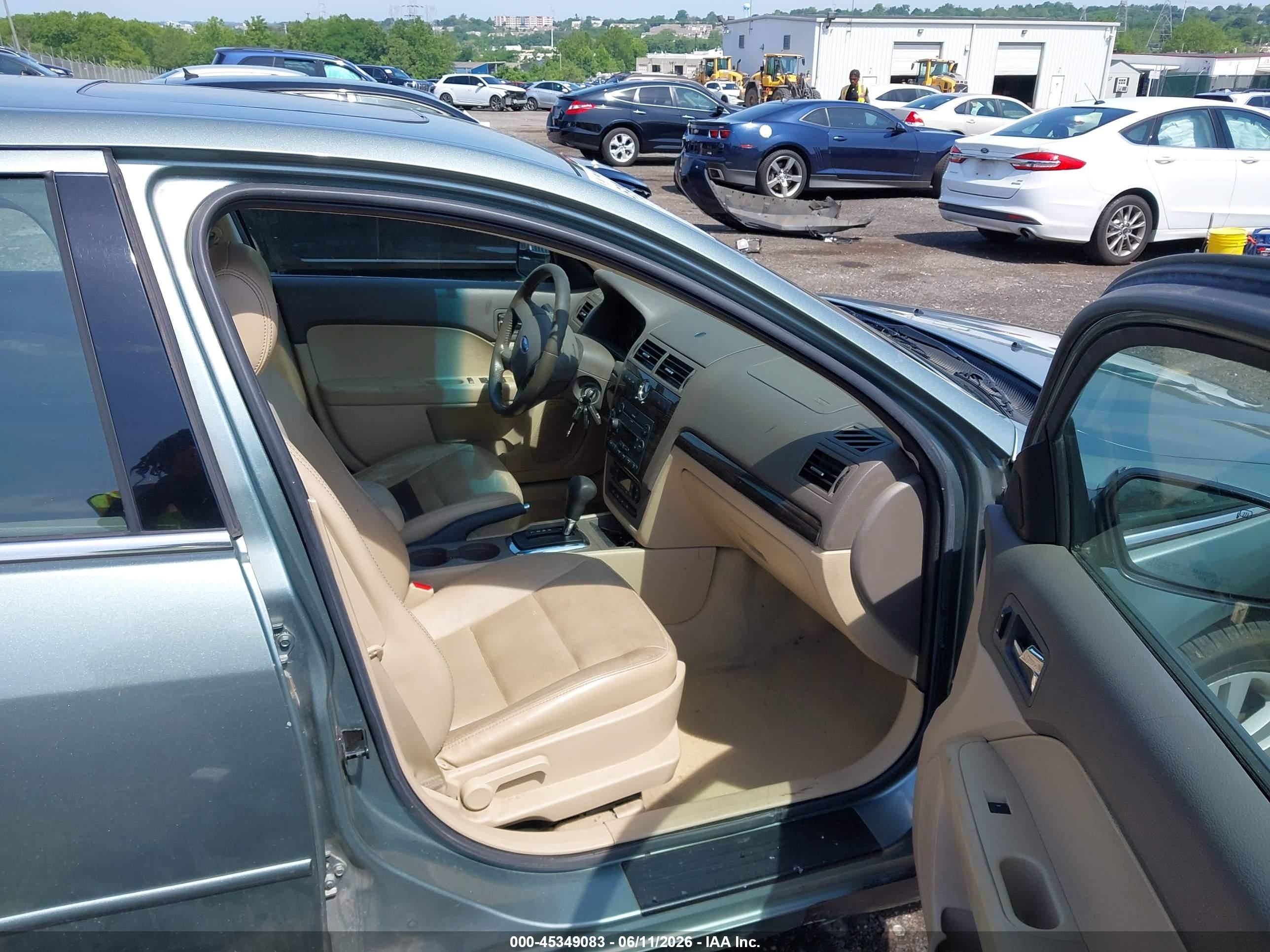2006 Ford Fusion Sel Green vin: 3FAHP08106R157764