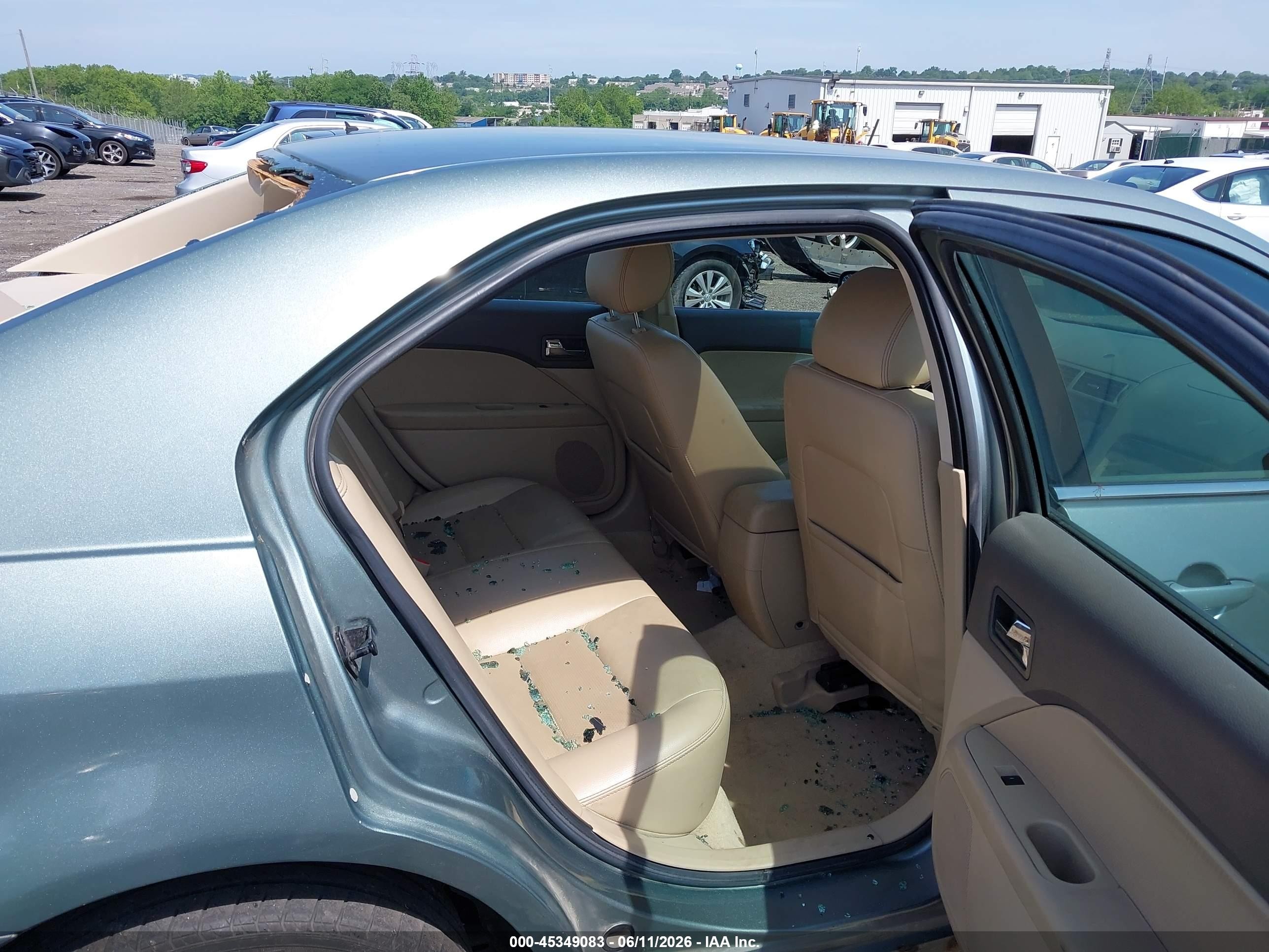 2006 Ford Fusion Sel Green vin: 3FAHP08106R157764