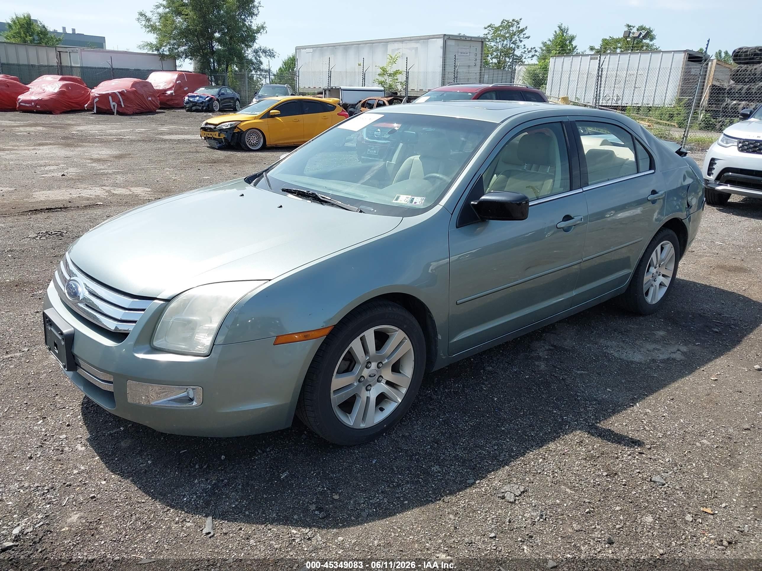 2006 Ford Fusion Sel Green vin: 3FAHP08106R157764