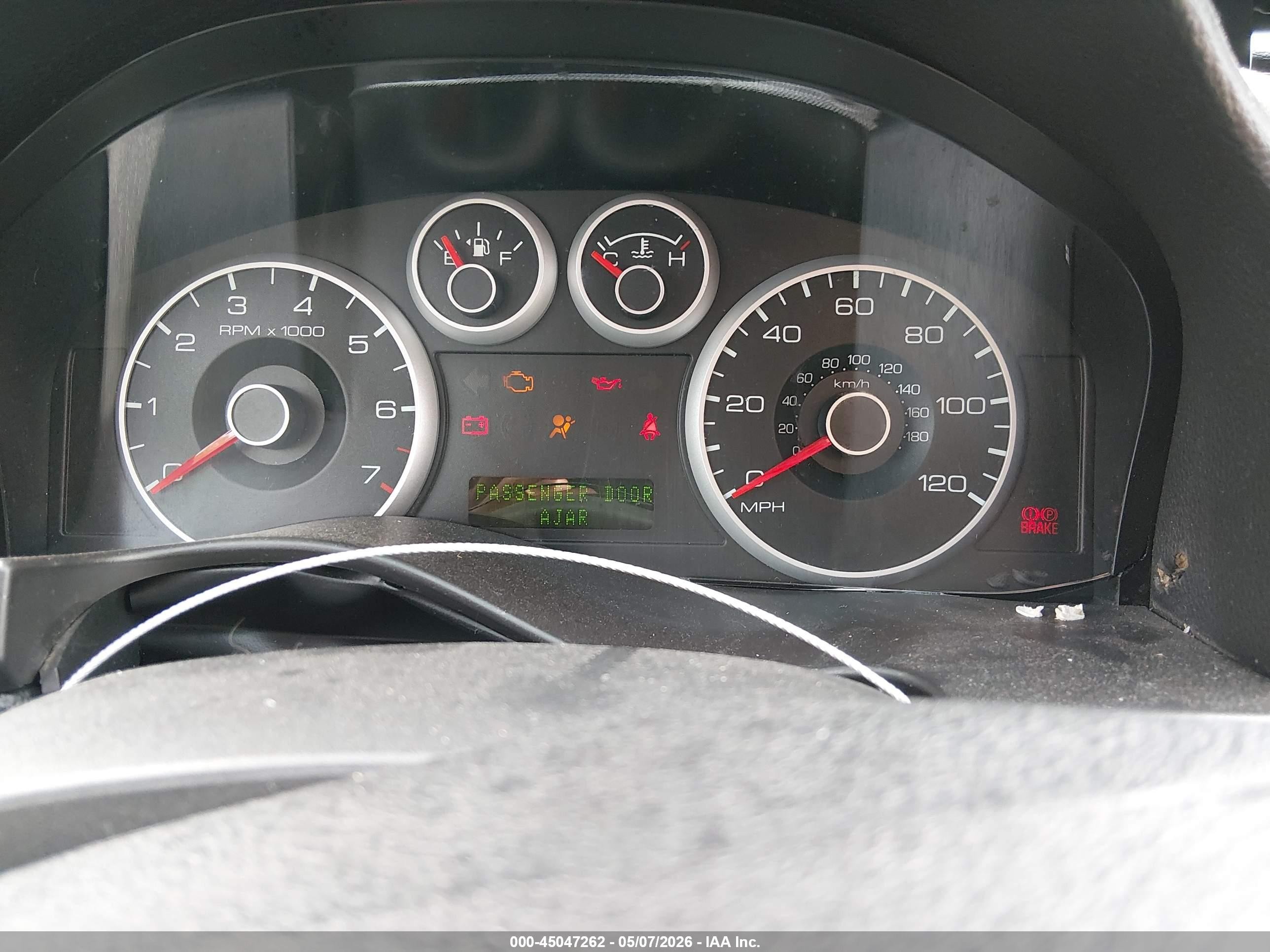 2007 Ford Fusion Sel Burgundy vin: 3FAHP08107R103494
