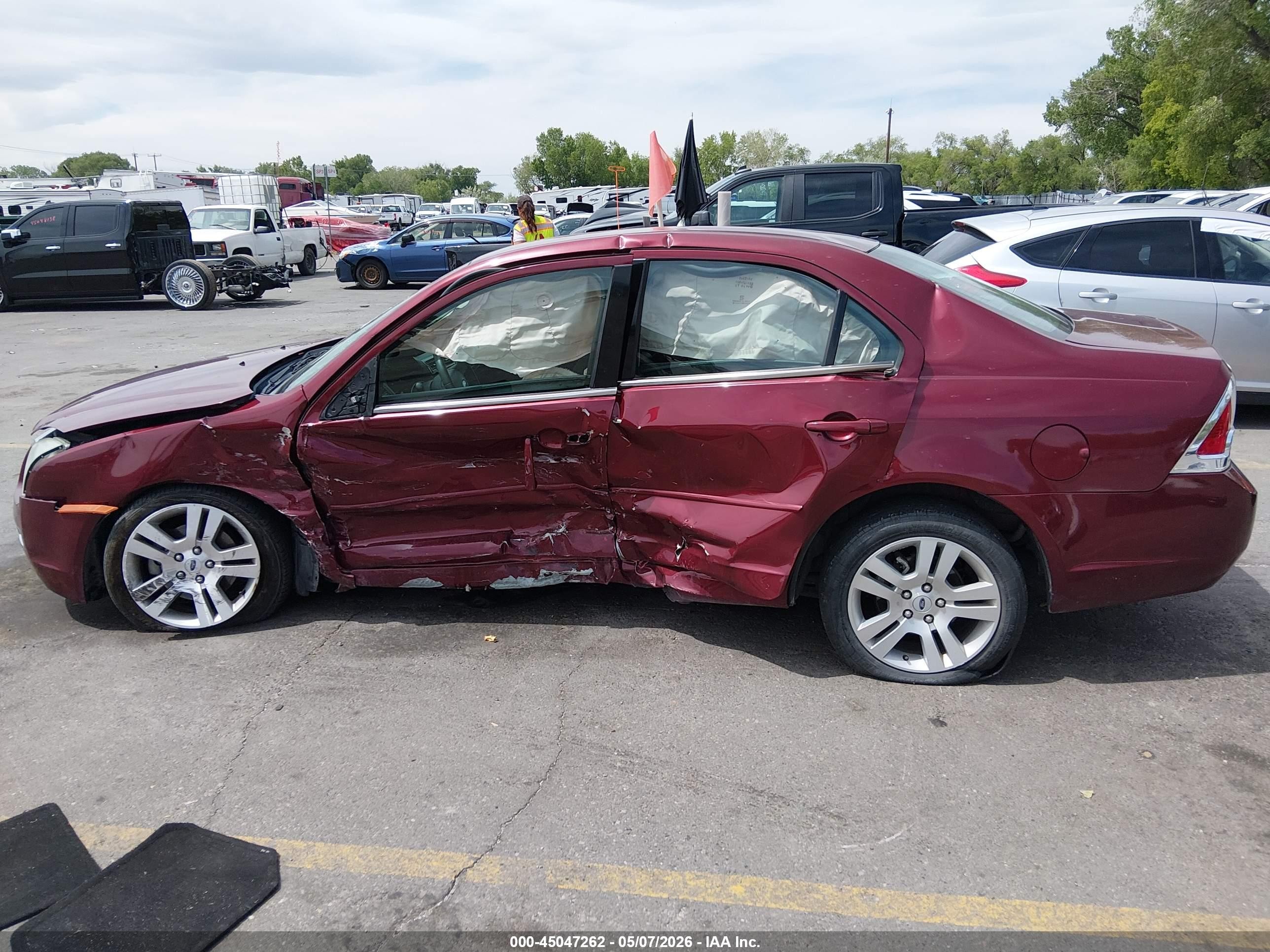 2007 Ford Fusion Sel Burgundy vin: 3FAHP08107R103494
