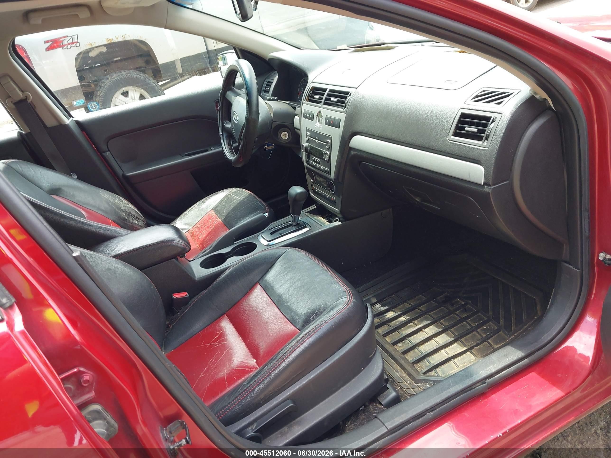 2009 Ford Fusion Sel Red vin: 3FAHP08119R123739