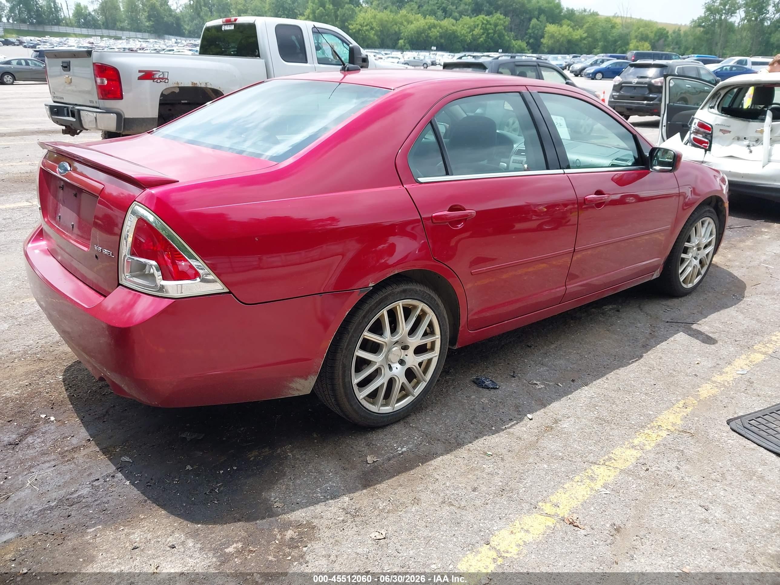 2009 Ford Fusion Sel Red vin: 3FAHP08119R123739