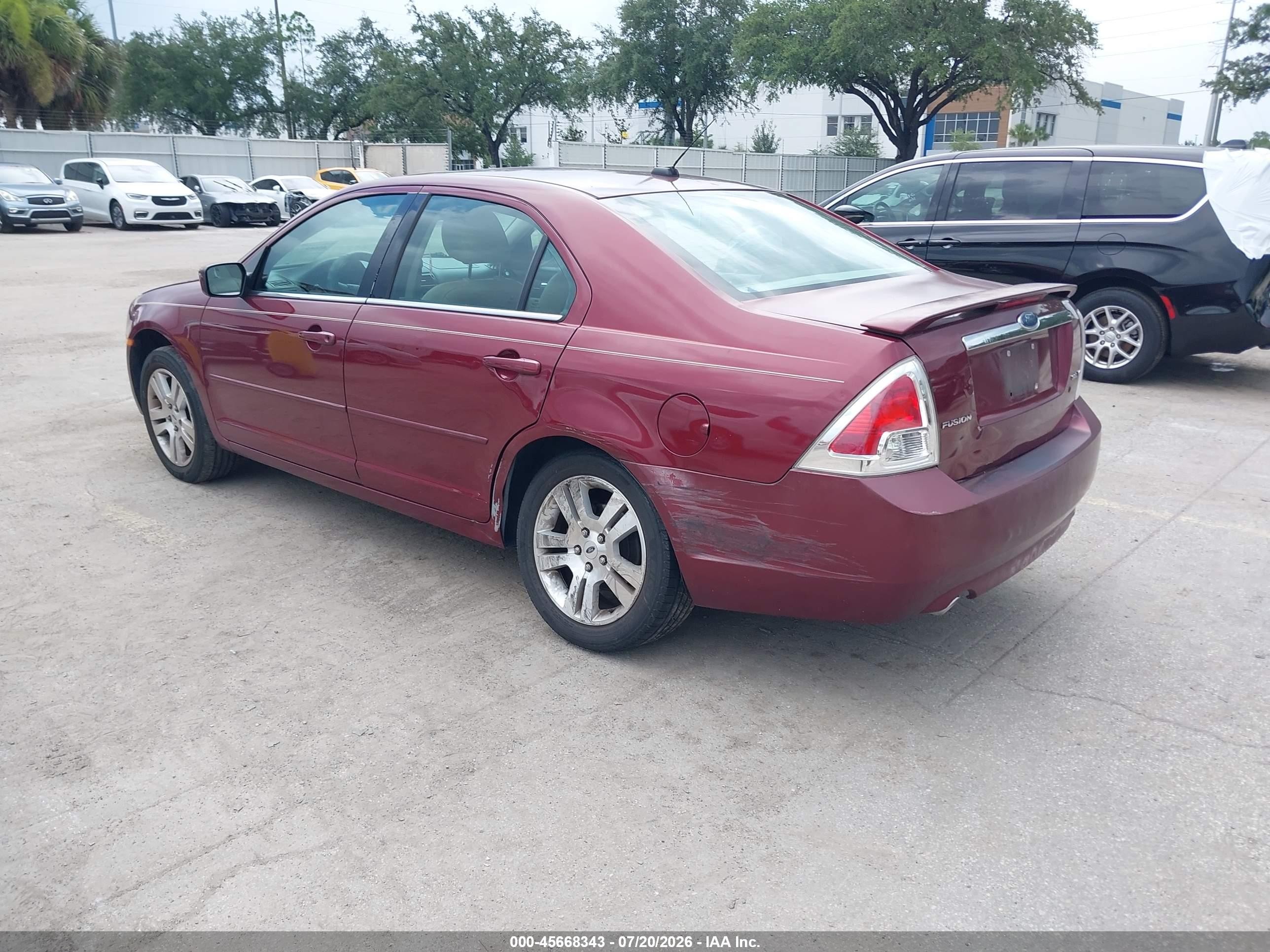 2007 Ford Fusion Sel Red vin: 3FAHP08137R173846