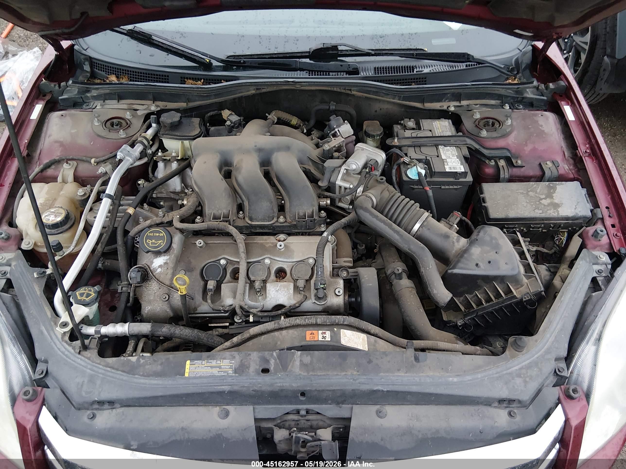2007 Ford Fusion Sel Red vin: 3FAHP08137R214427