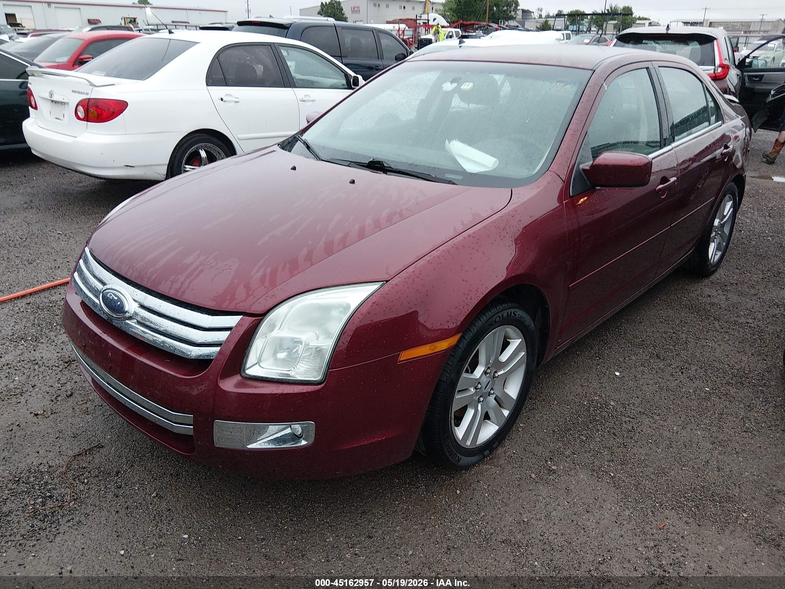2007 Ford Fusion Sel Red vin: 3FAHP08137R214427