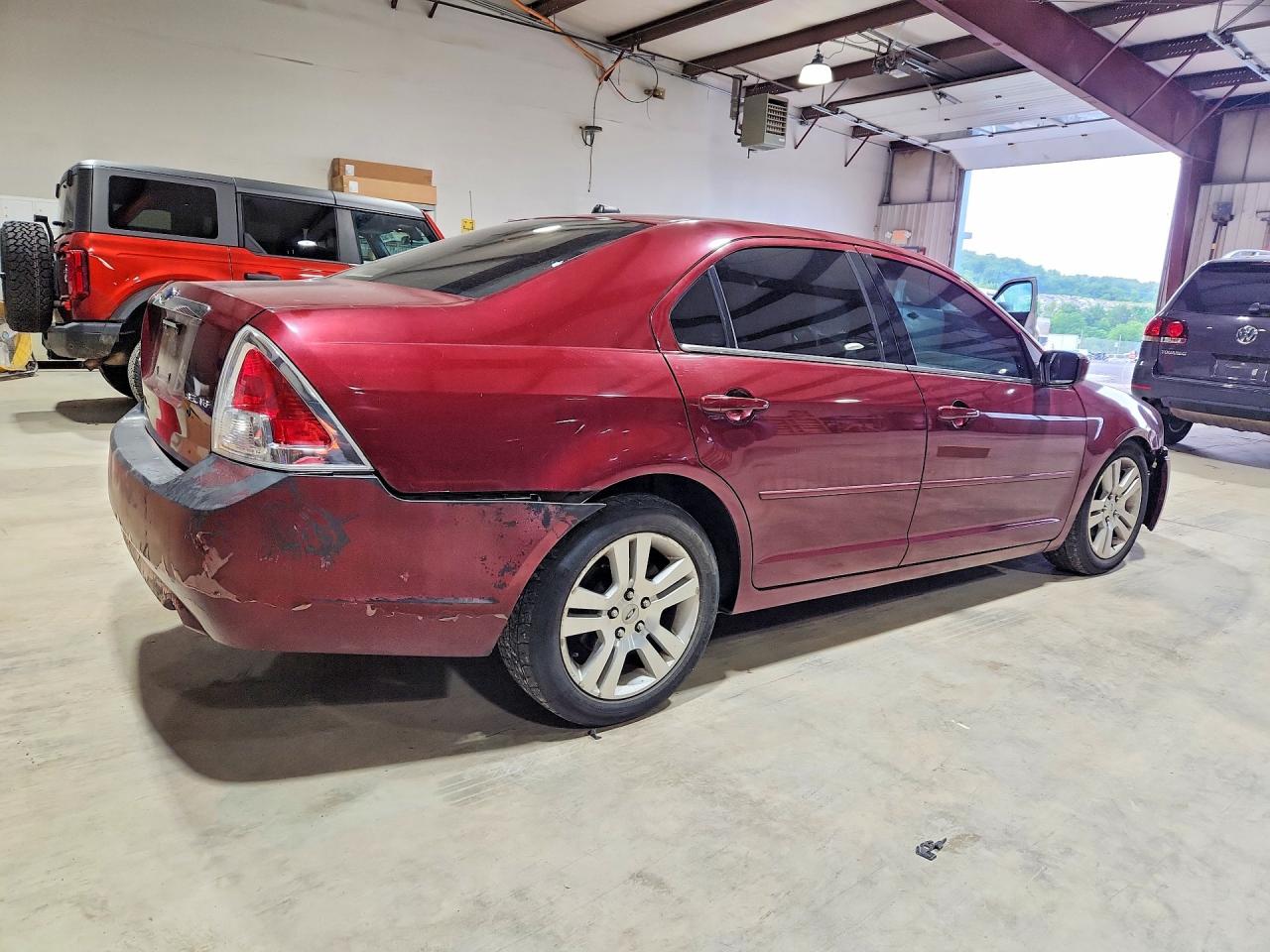 2007 Ford Fusion Burgundy vin: 3FAHP08137R220261