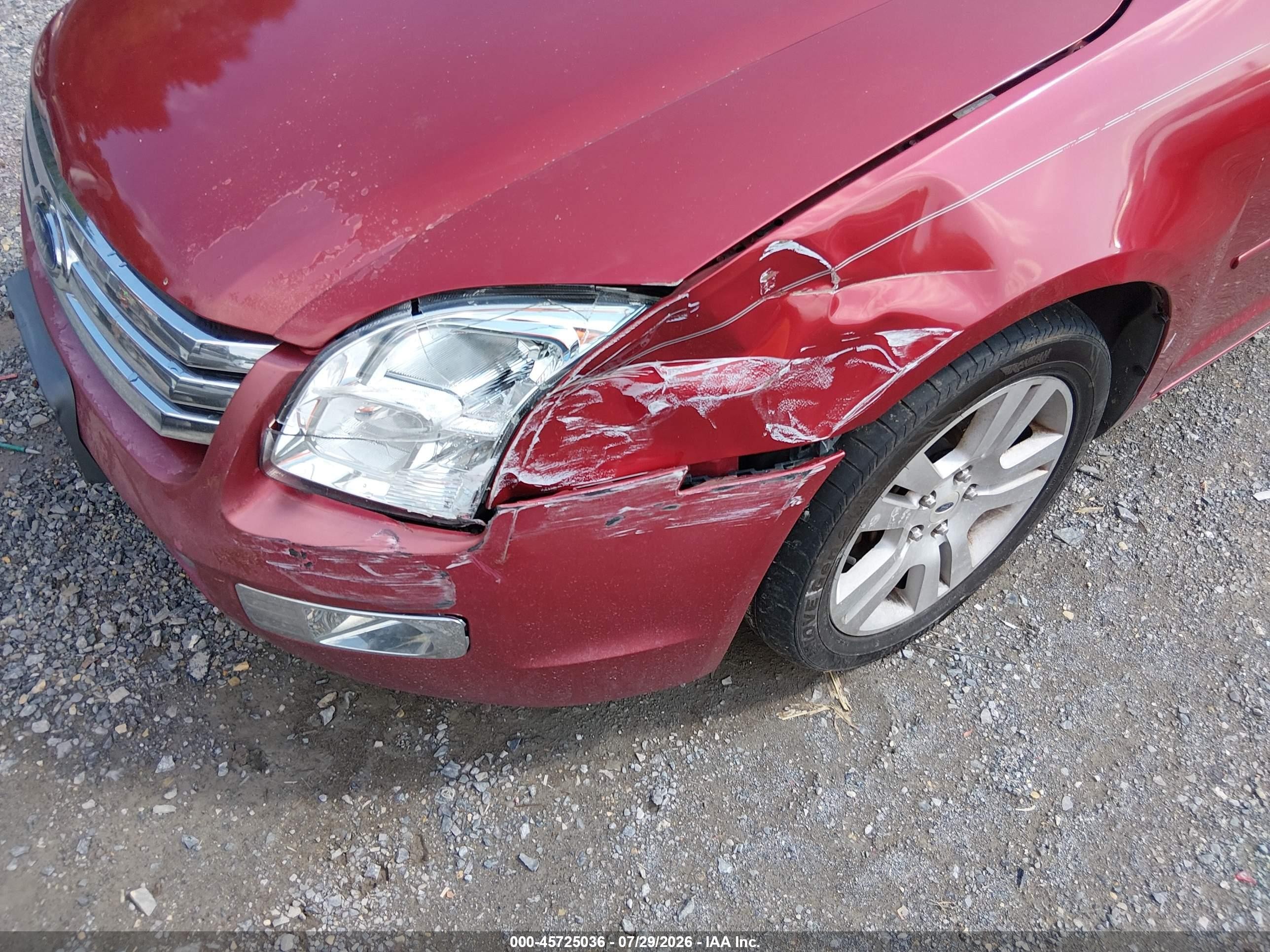 2008 Ford Fusion Sel Red vin: 3FAHP08138R183939