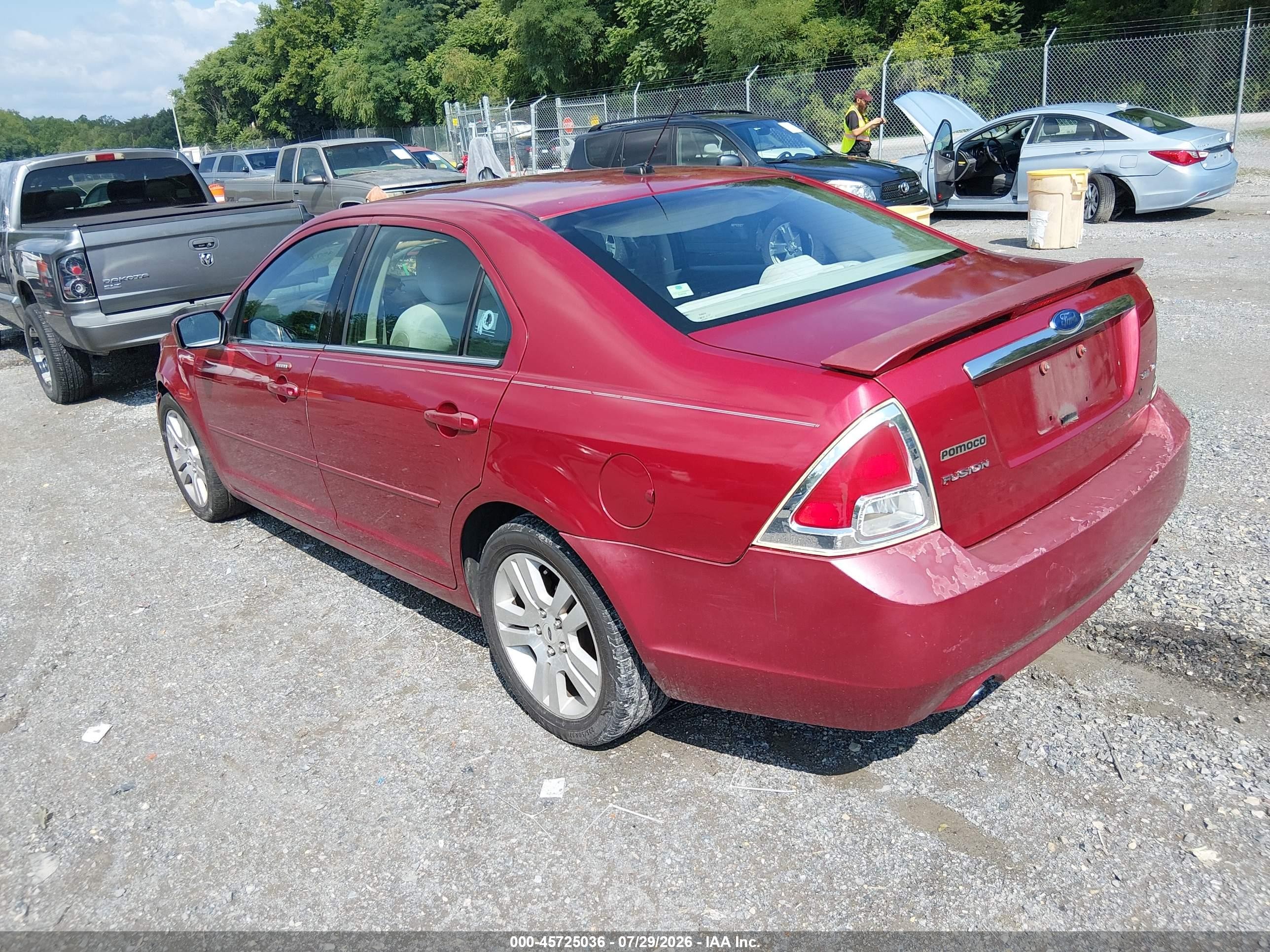 2008 Ford Fusion Sel Red vin: 3FAHP08138R183939