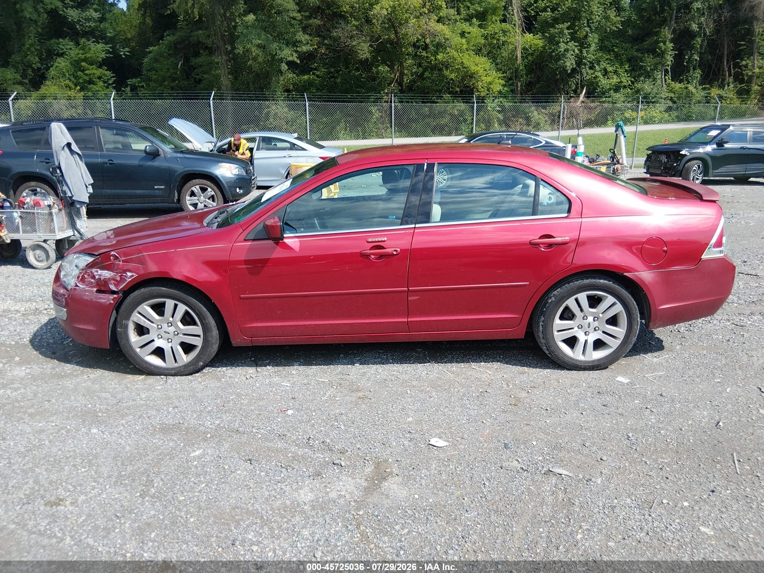 2008 Ford Fusion Sel Red vin: 3FAHP08138R183939